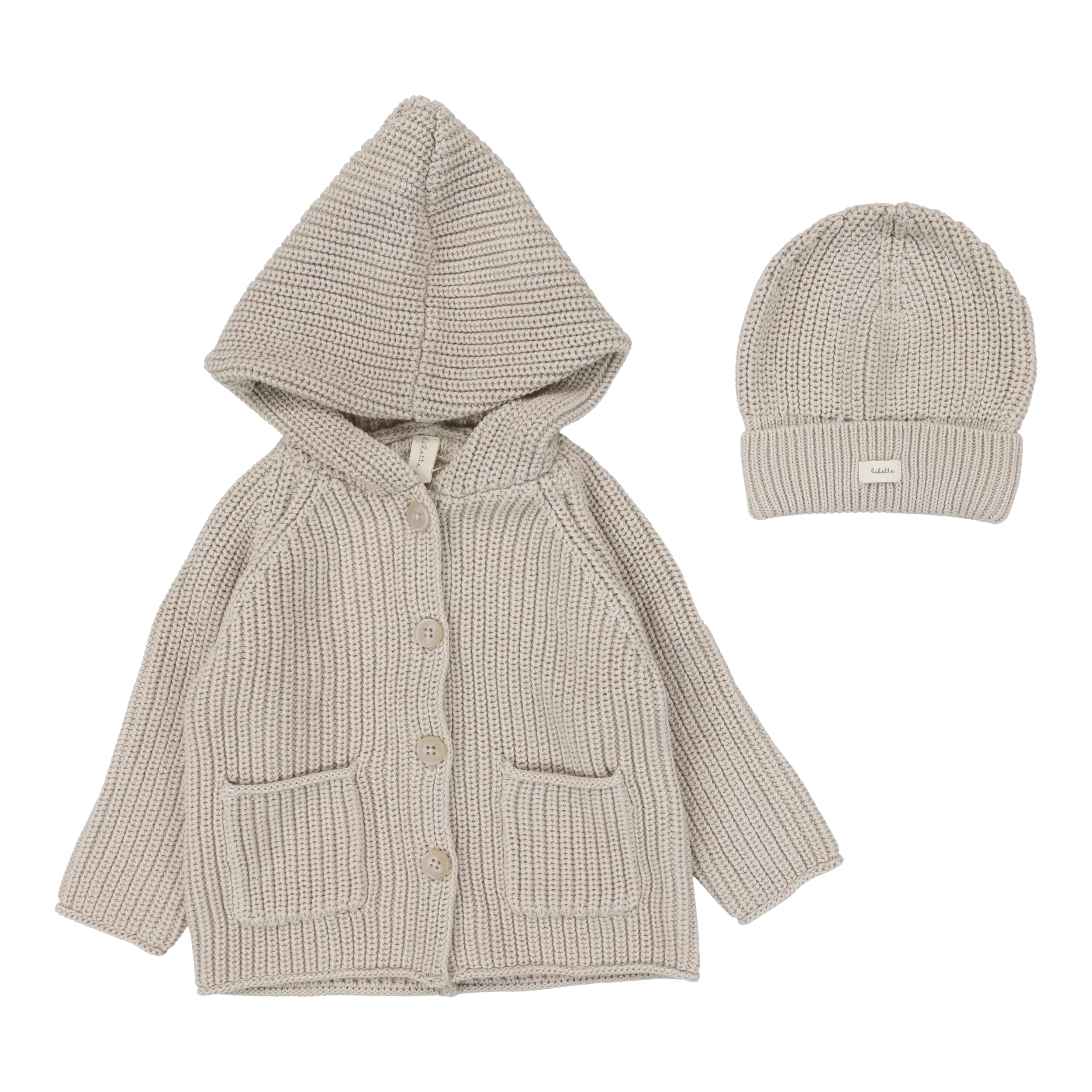 Lilette Chunky Cardigan Set - Classic - NATURAL/TAUPE