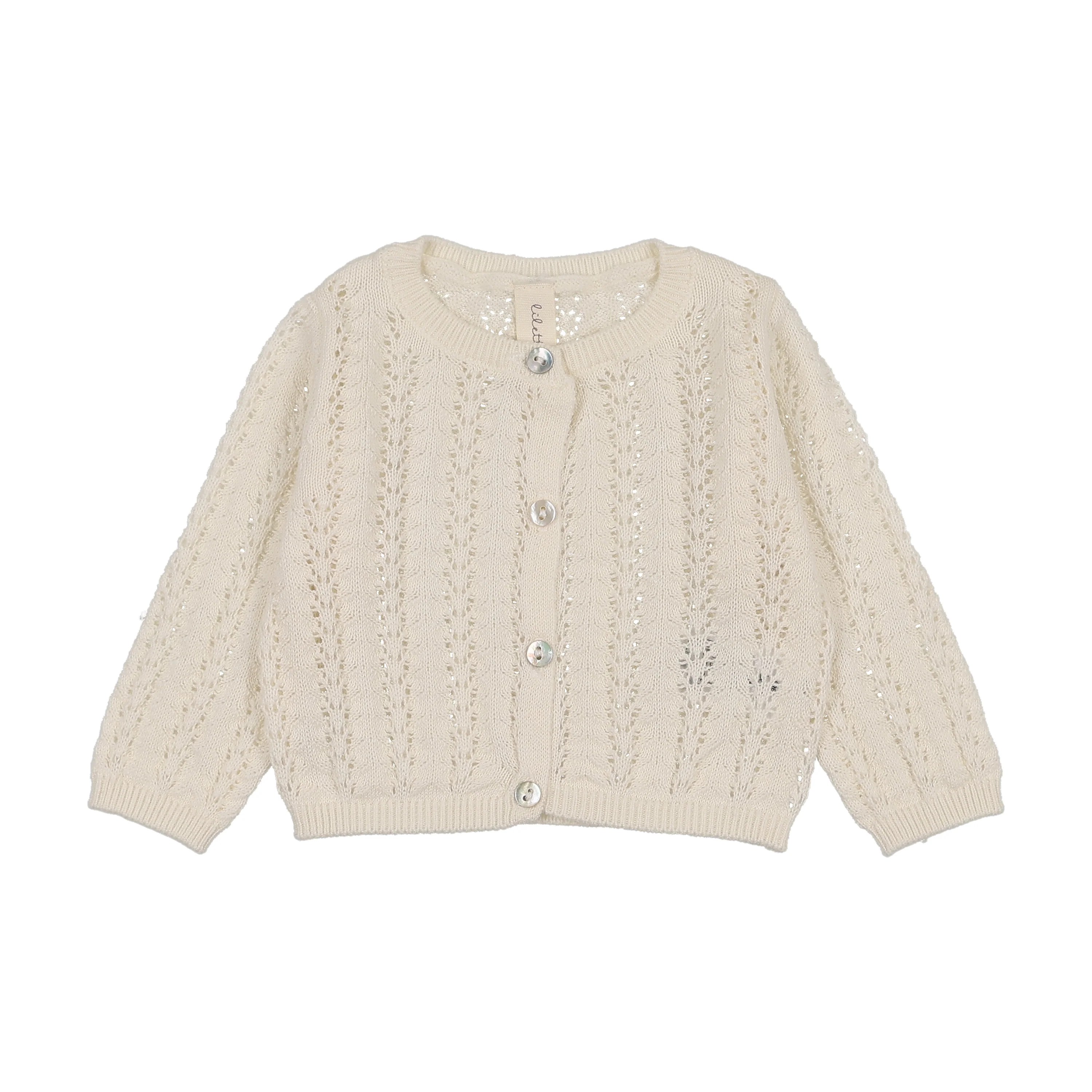 Lilette Crochet Knit Shrug - Cream