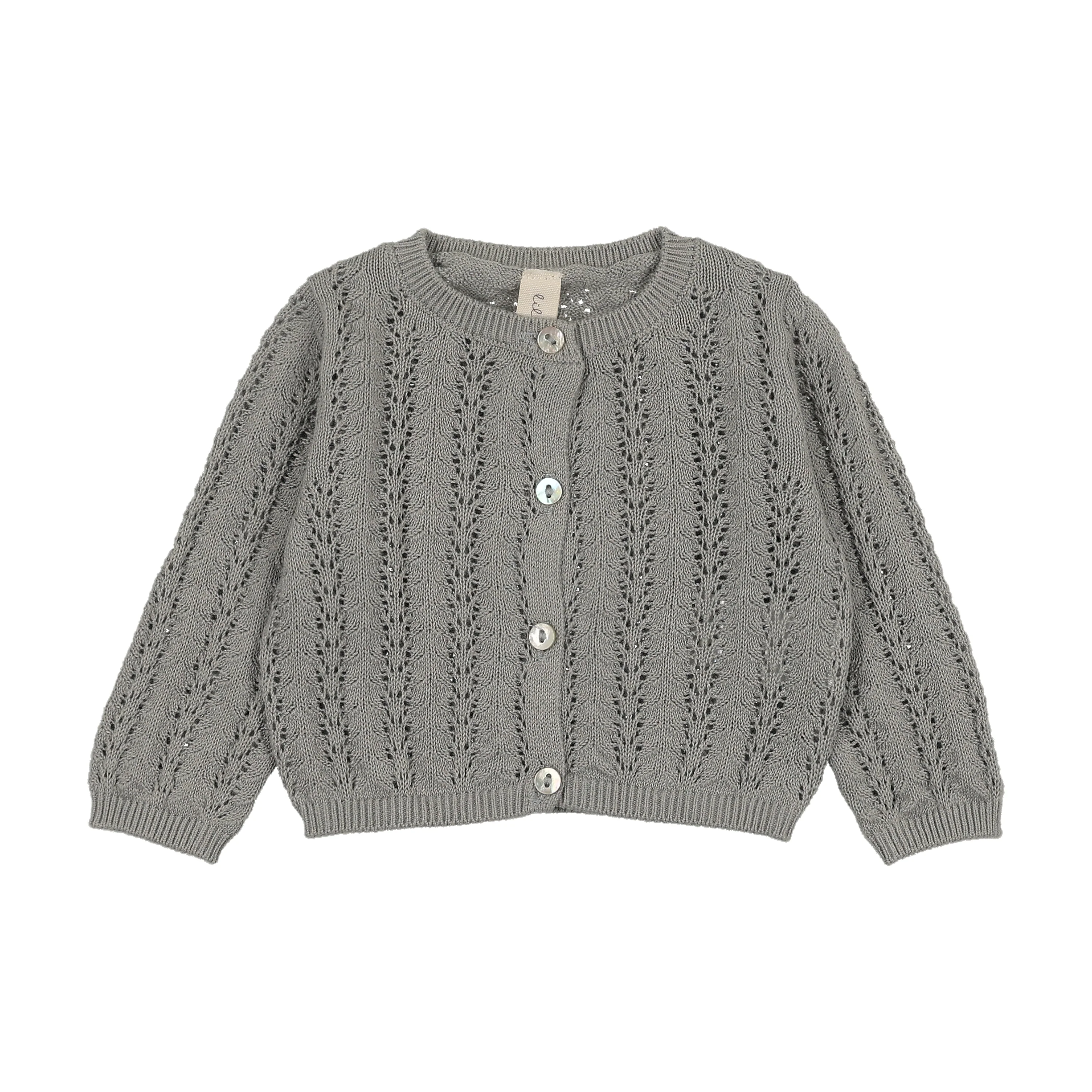 Lilette Crochet Knit Shrug - Light Blue