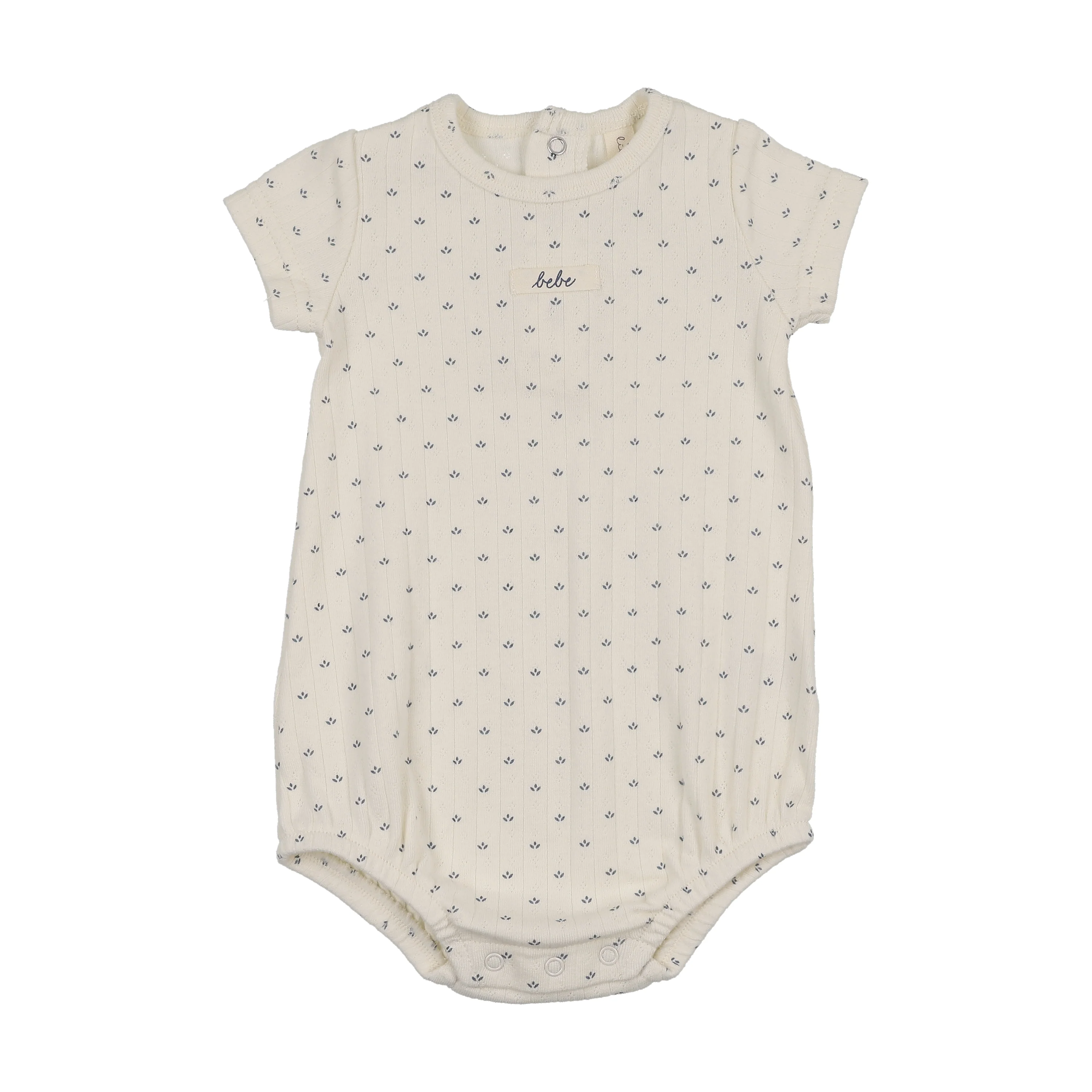 Lilette Floret Print Onesie - Cream/Blue