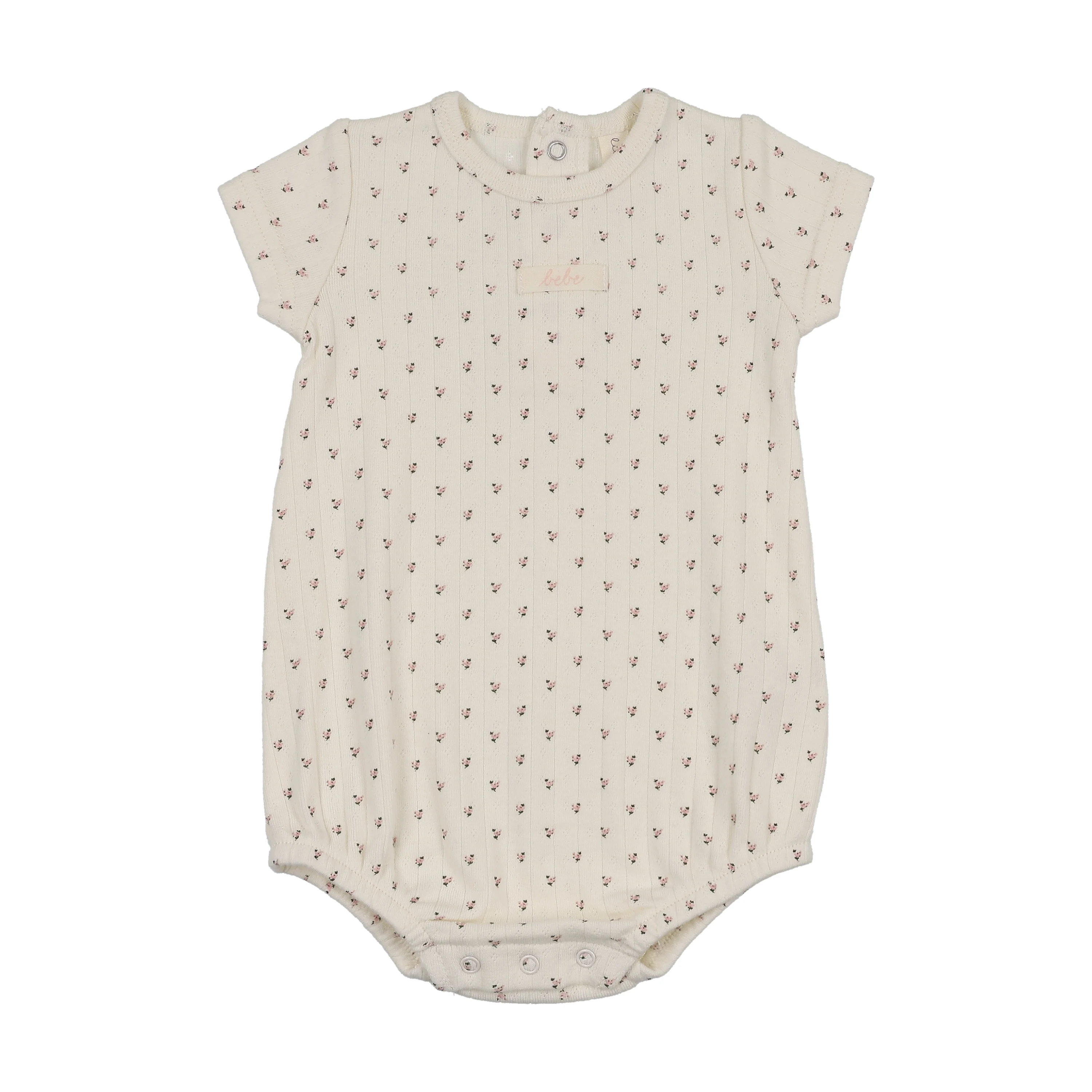 Lilette Floret Print Onesie - Cream/Pink