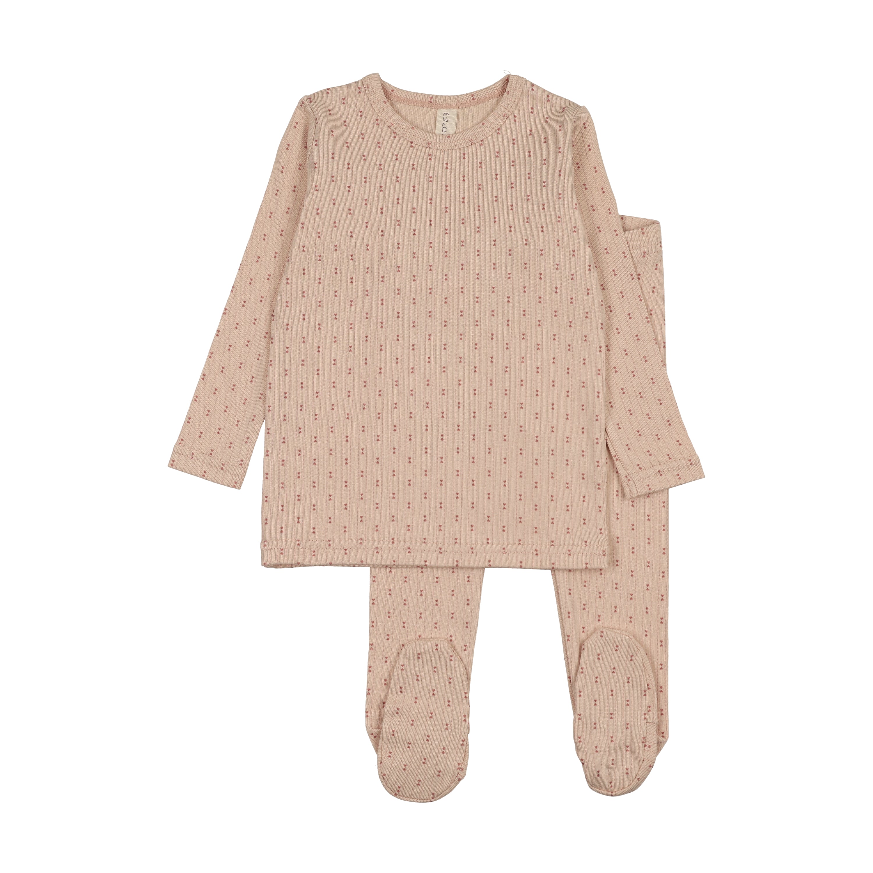 Lilette Gem Stripe Lounge Set - Dusty Pink