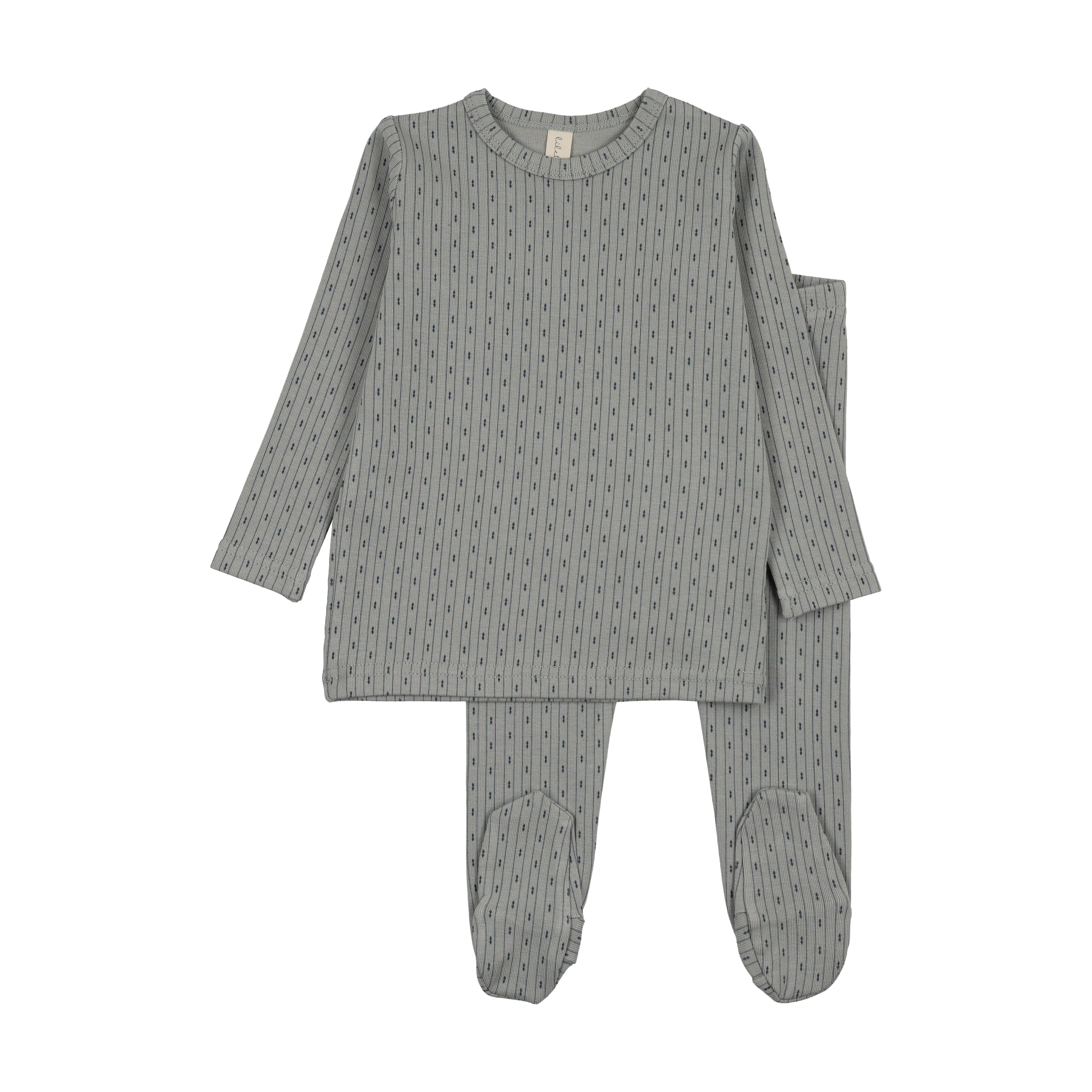 Lilette Gem Stripe Lounge Set - Light Blue