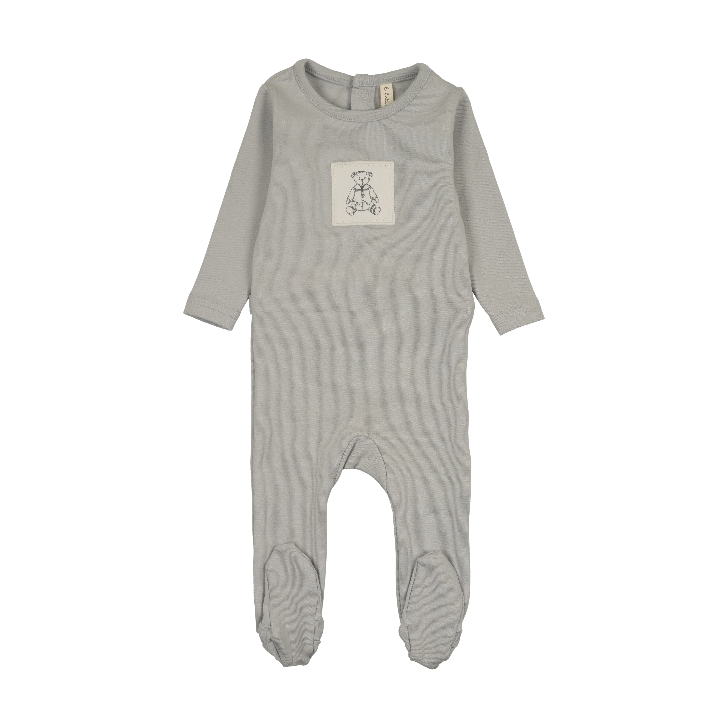 Lilette Graphic Tag Footie - Pale Blue
