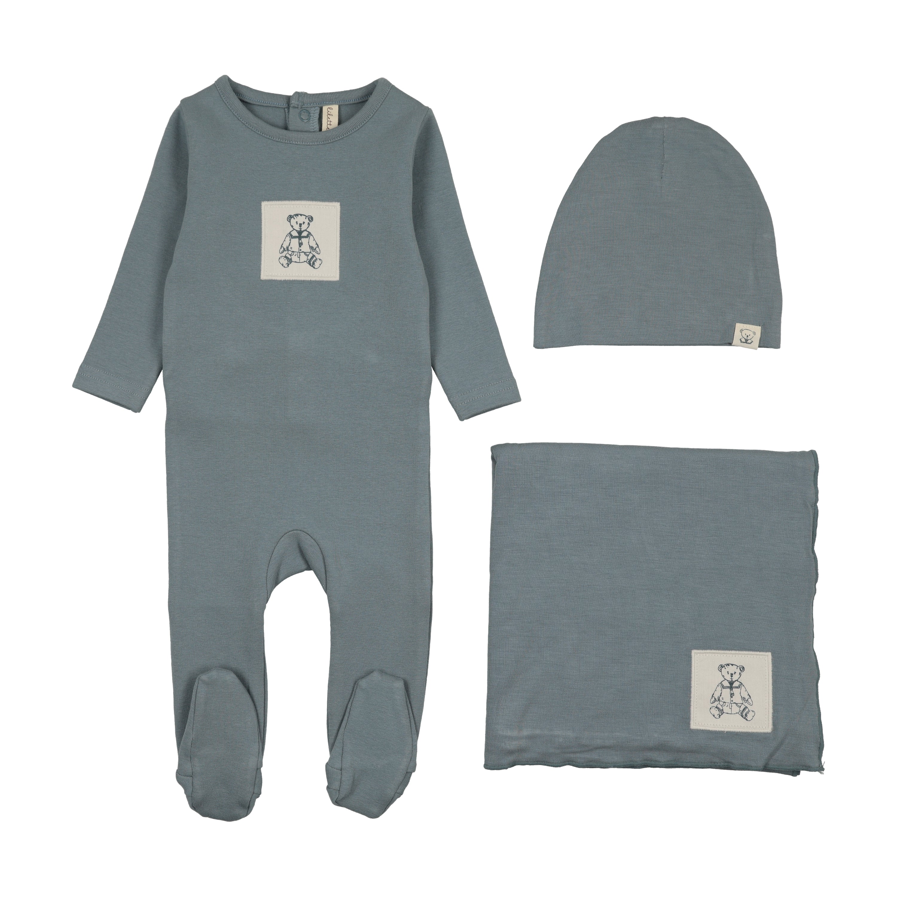 Lilette Graphic Tag Layette Set - Ocean