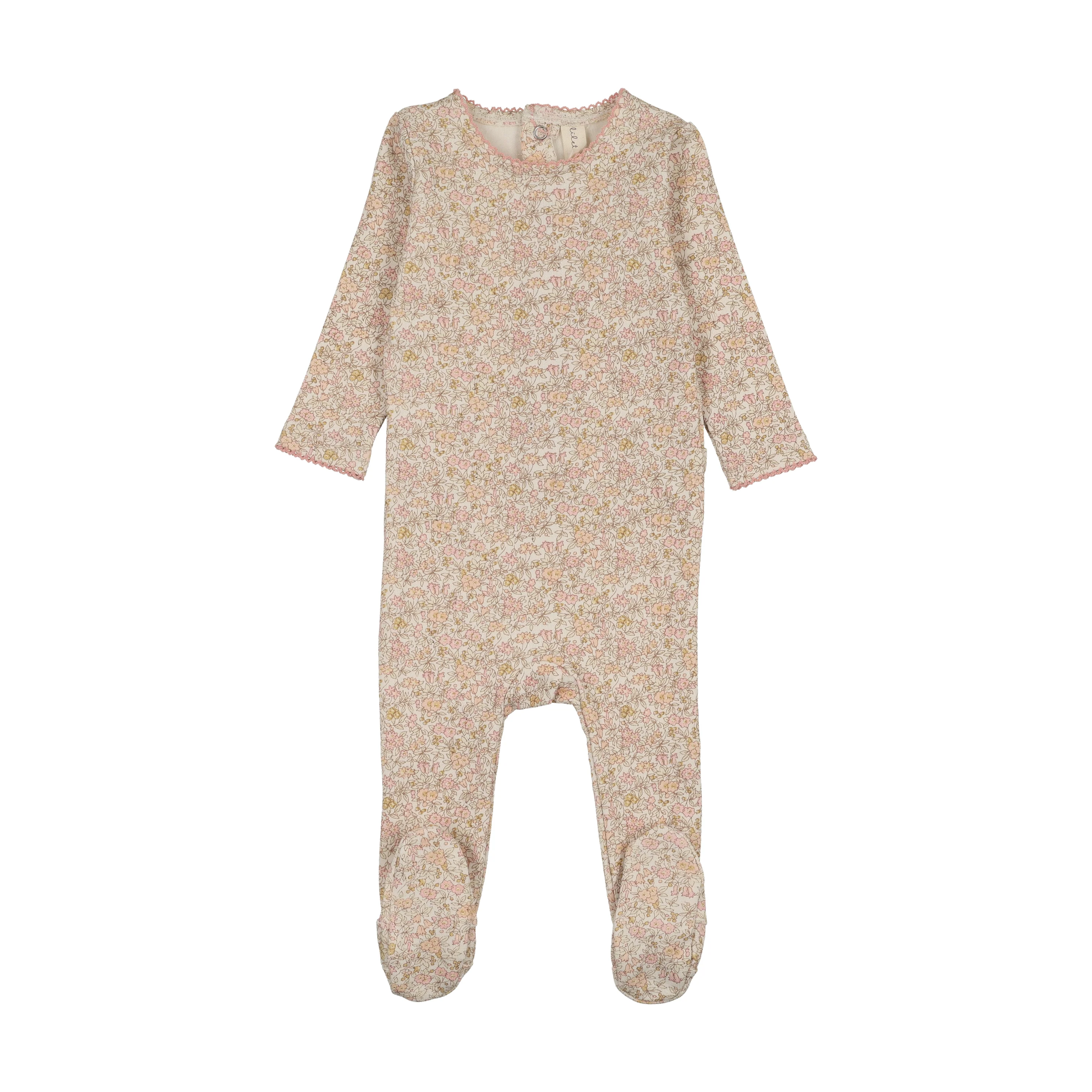 Lilette Liberty Floral Footie - Cream/Pink