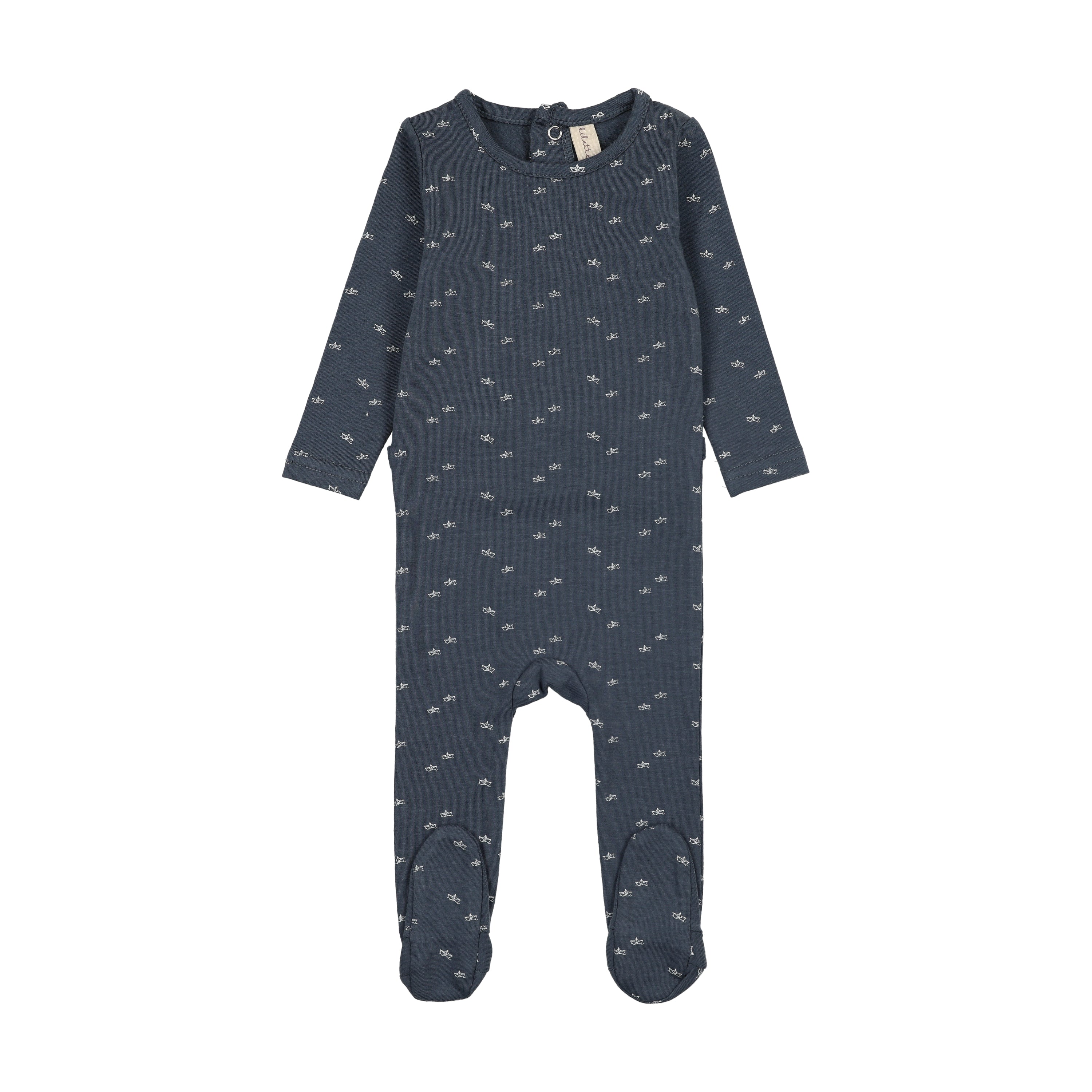 Lilette Paper Boat Footie - Off Navy