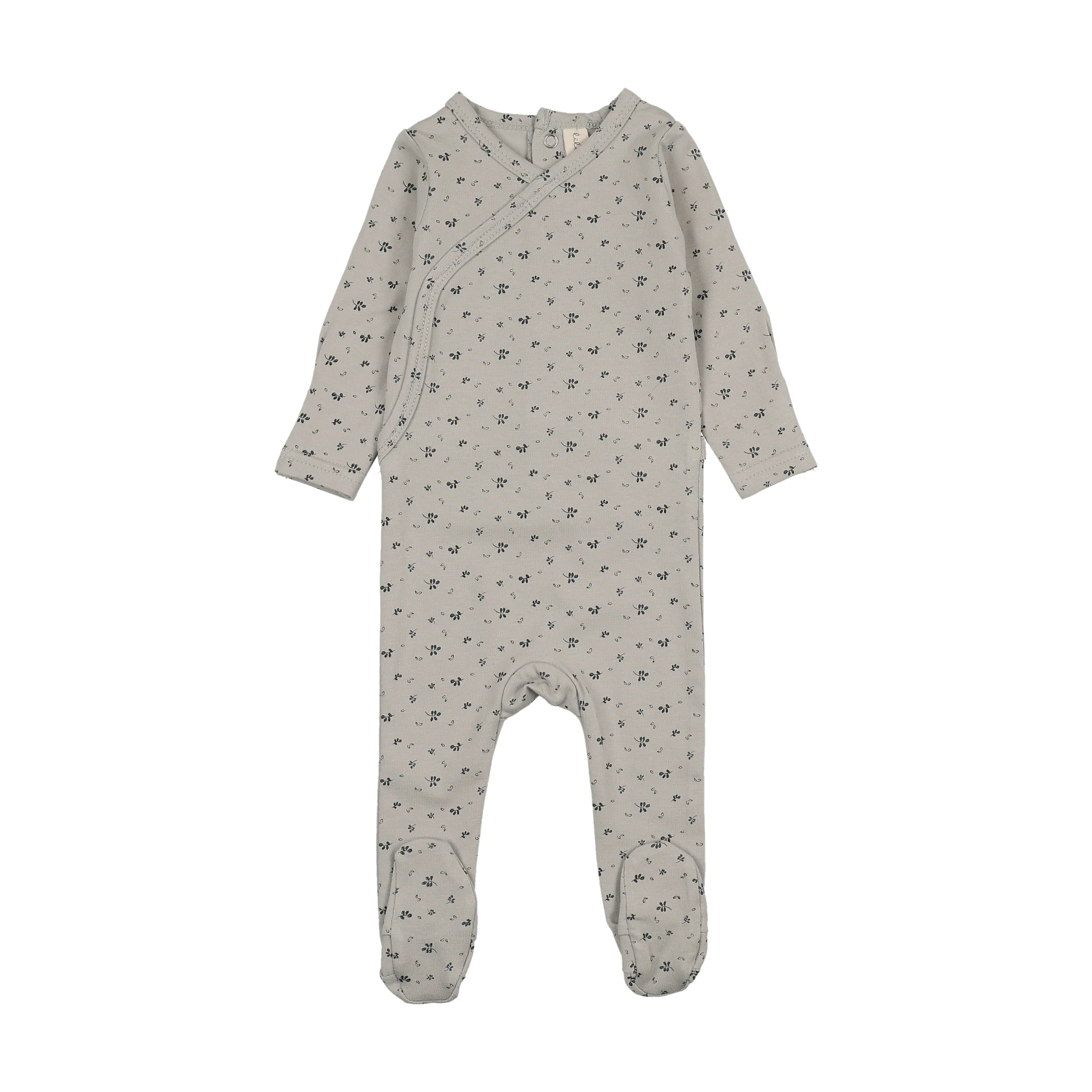 Lilette Printed Wrapover Footie - Pale Blue