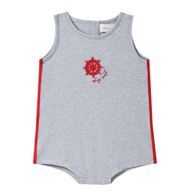 Limonana Coastal Grey Boys Romper