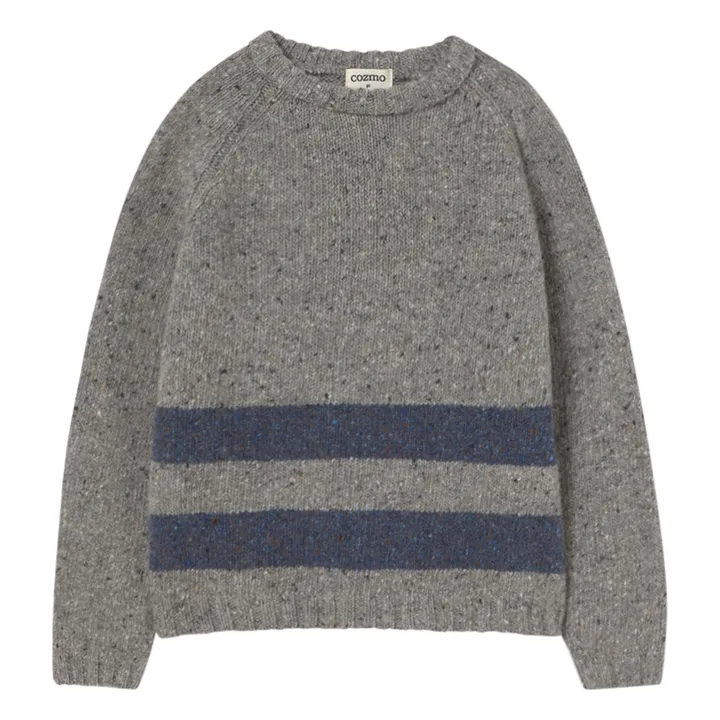 Little Cozmo Grey Blue-Tweed Tricot Sweater
