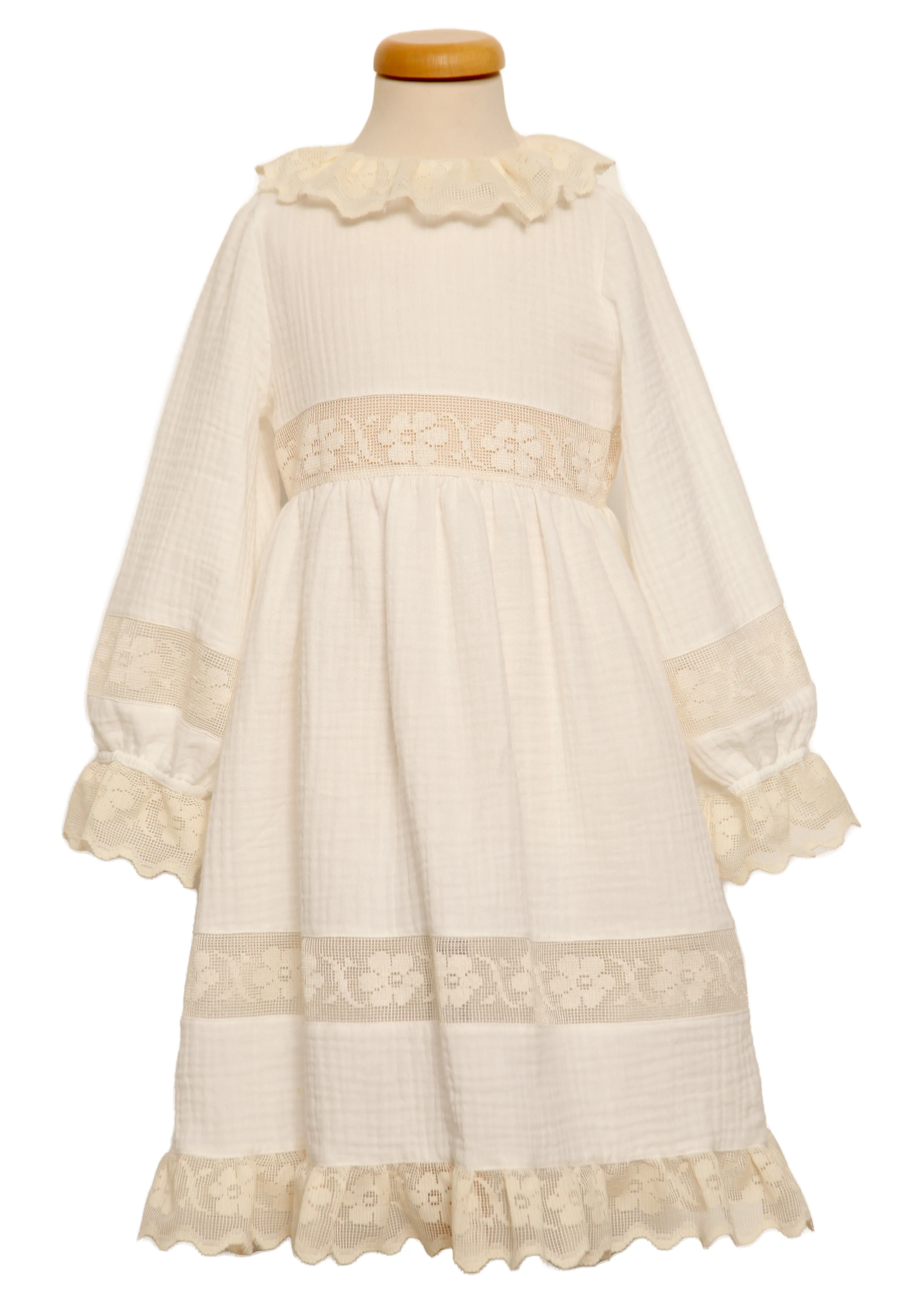 Little Eyelet Bol White Alice Dress - Image 2