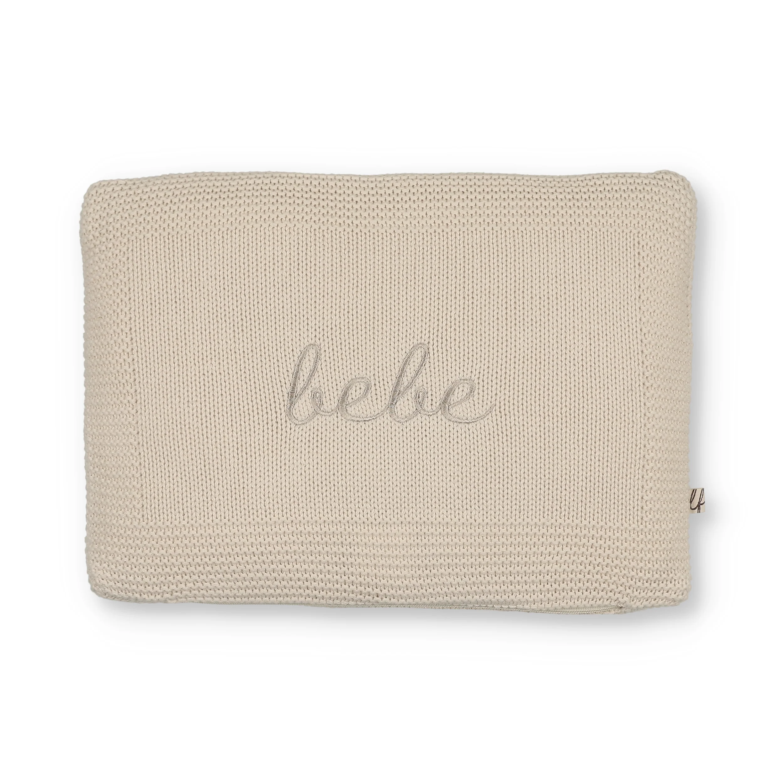 Little Fawn Bebe Embroidered Knit Pillow