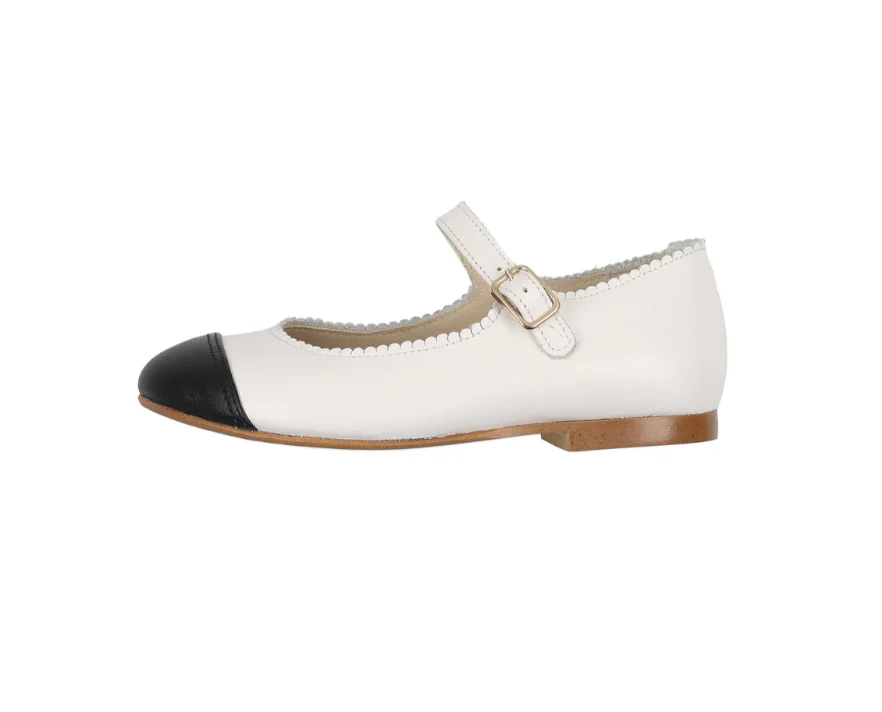 Little Parni Mary Jane Shoes White/Hot Pink (B-002) - Image 3