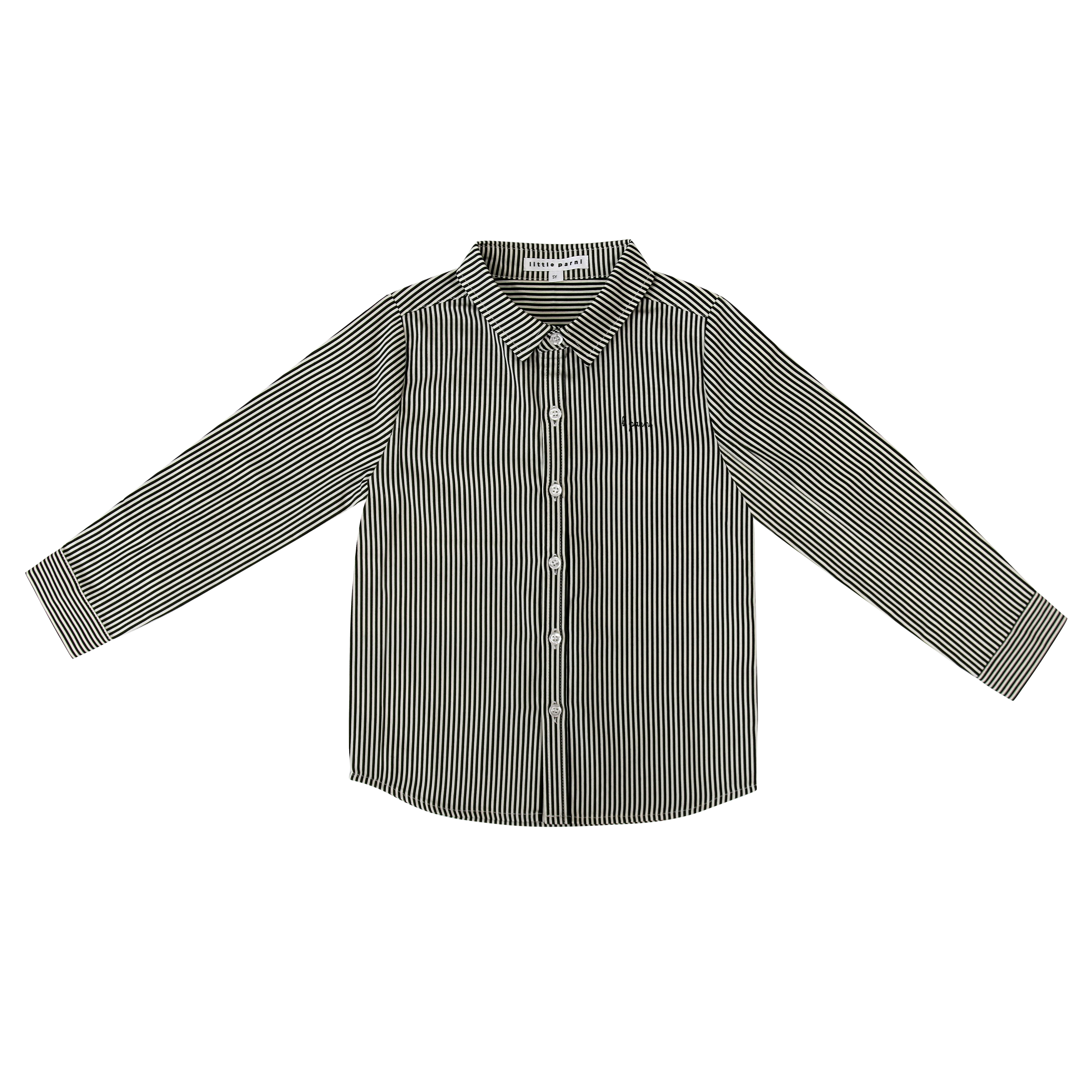 Little Parni Black Boys Striped Shirt (K448)