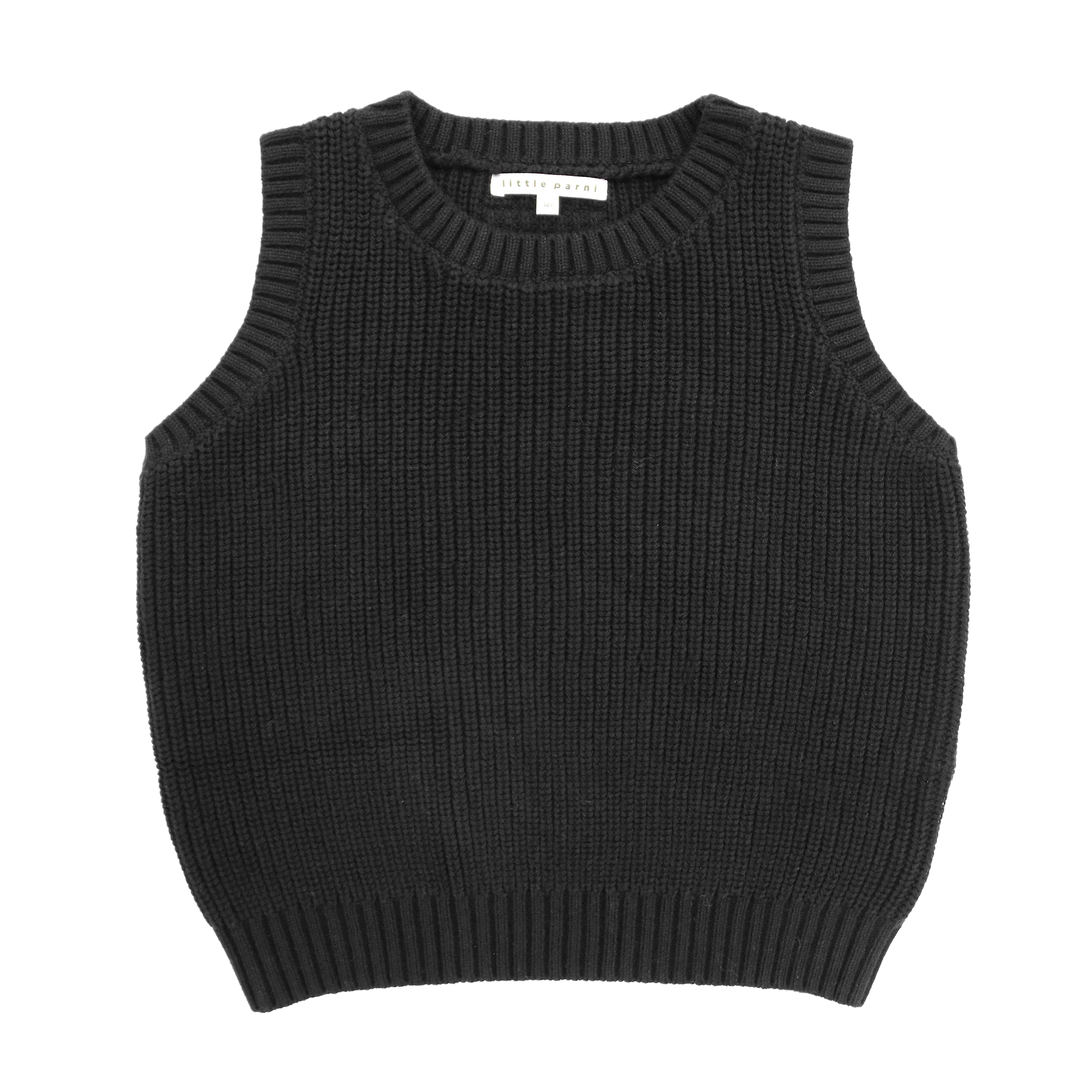 Little Parni Black Knit Vest (K556)
