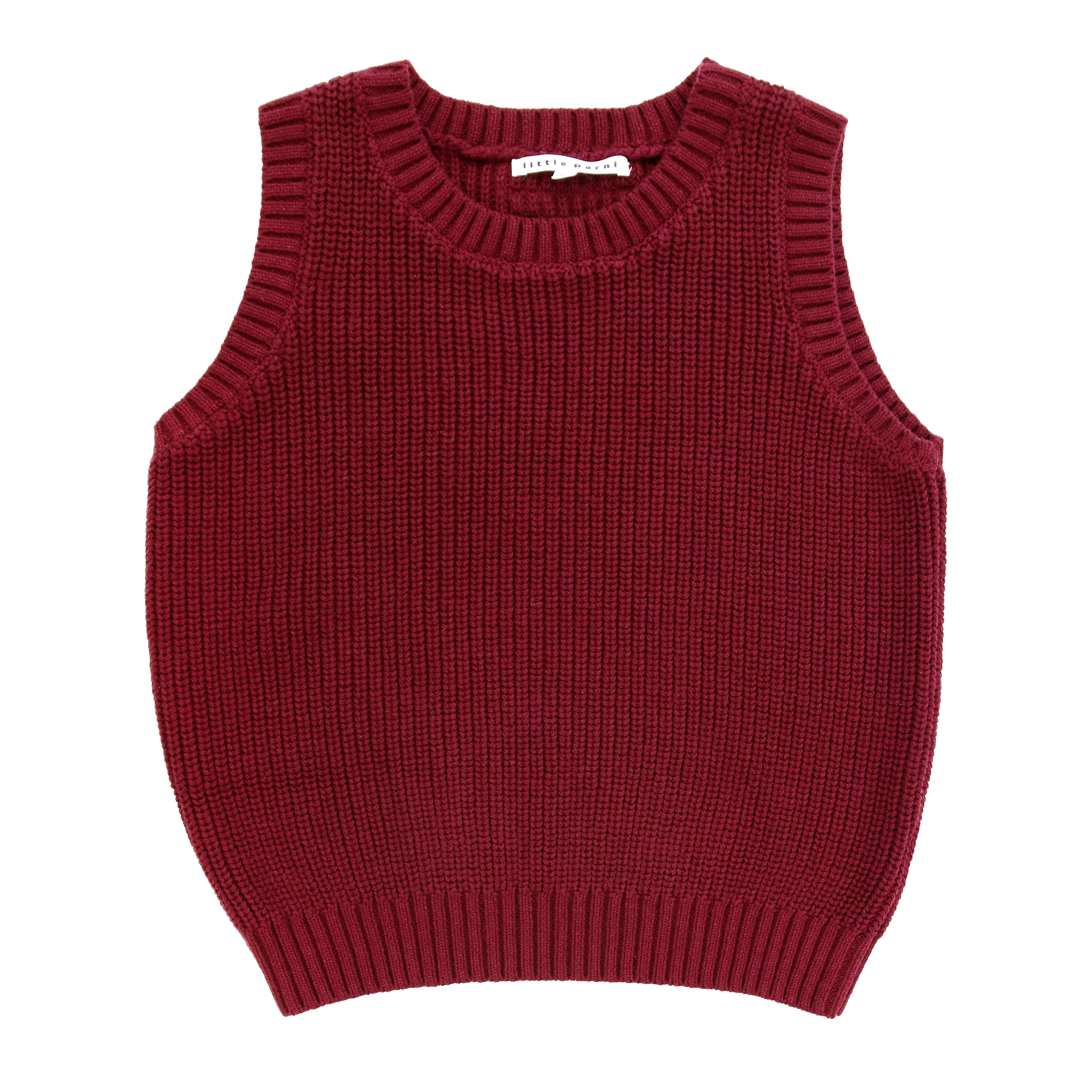 Little Parni Burgundy Knit Vest (K556)
