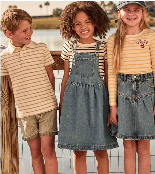 Little Parni Blue Denim Short Skirt (K606) - Image 2