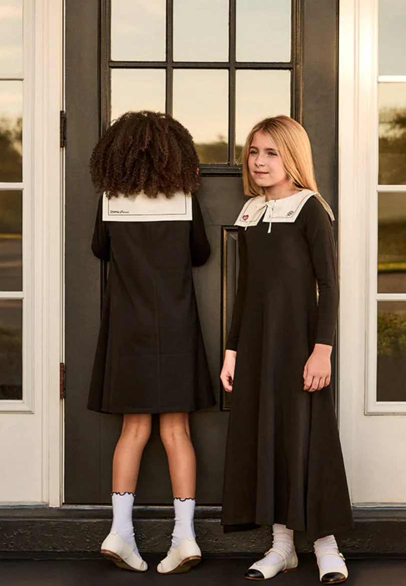 Little Parni Girls Heritage Maxi - Black (K631) - Image 2