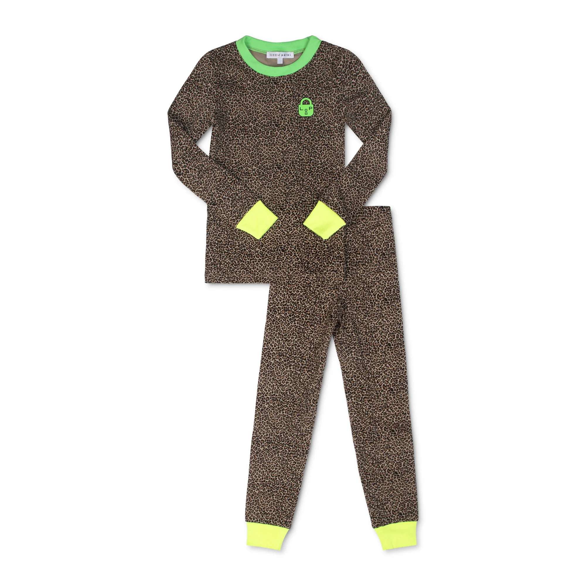 Little Parni Leopard/Green Leopard PJs (PJ108)