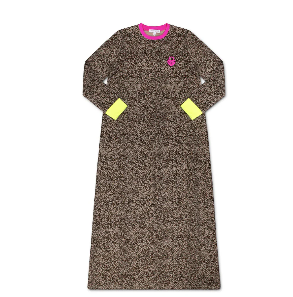 Little Parni Leopard/Hot Pink Leopard Nightgown (PJ110)
