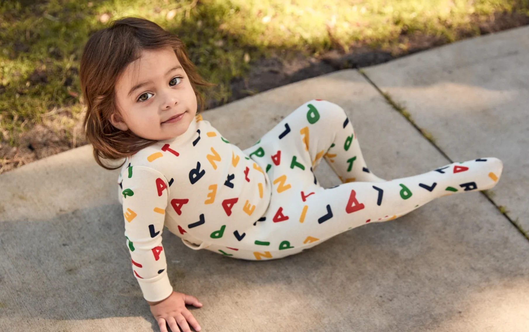 Little Parni Ivory LP Alphabet Footie (PJ116) - Image 2