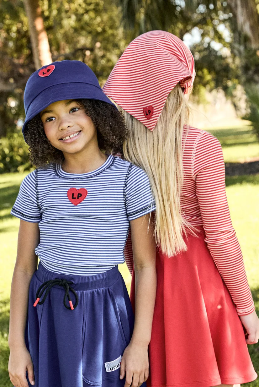 Little Parni Royal Blue/White Striped Tshirt - Short Sleeves (K621) - Image 2