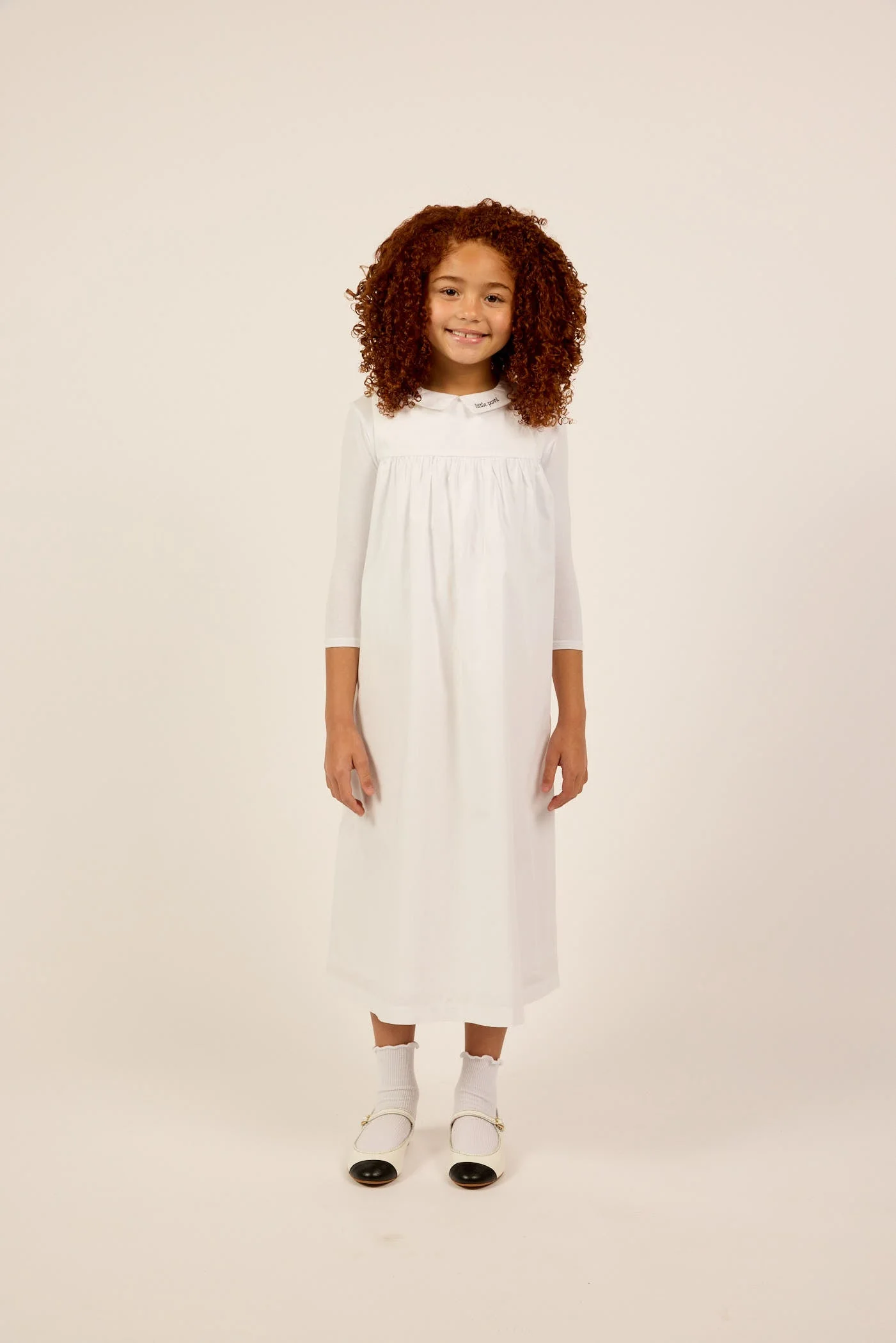 Little Parni White Logo Collar Jumper + Tshirt (K516) - Image 3