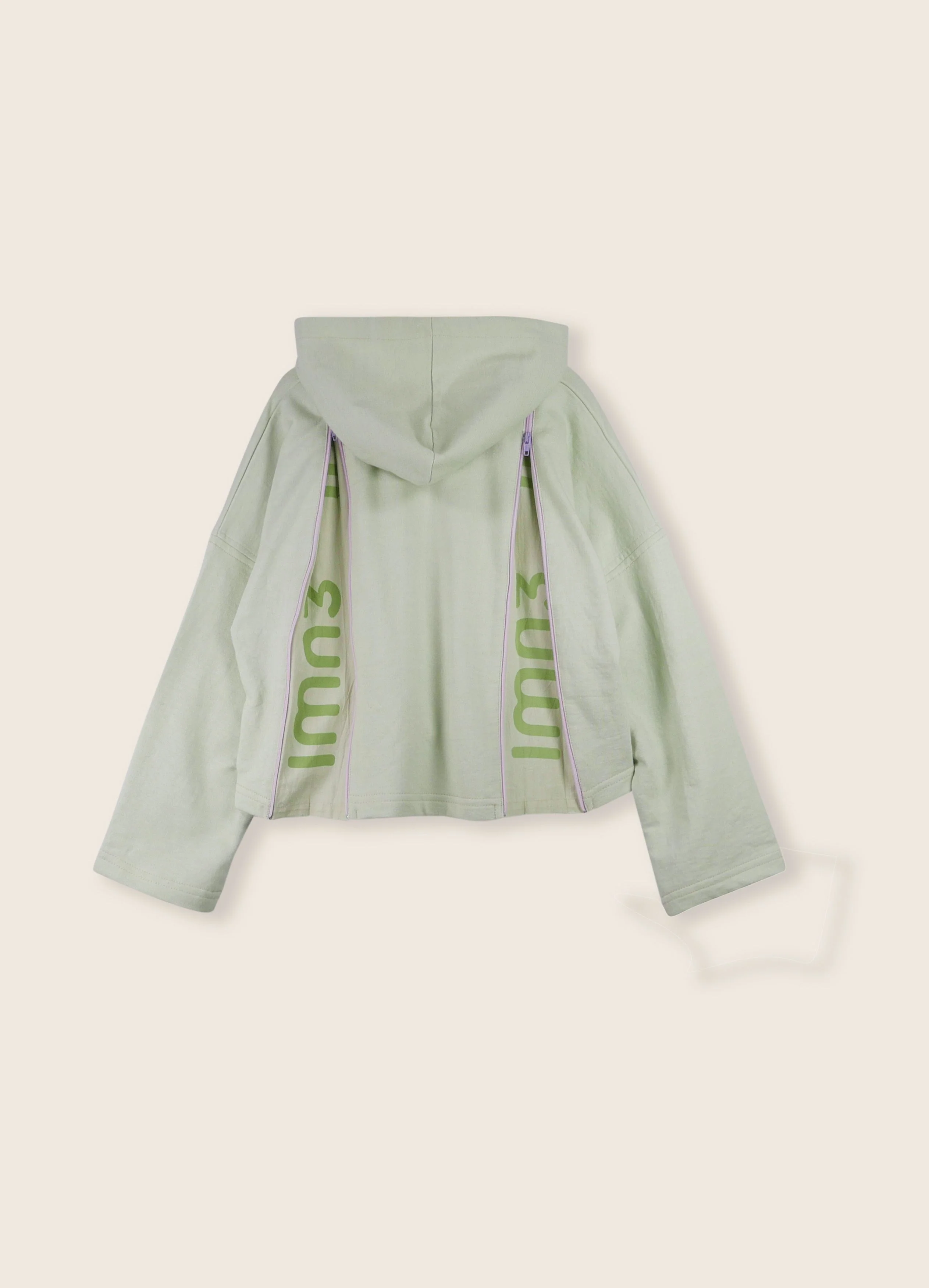 LMN3 Fog Green Cropped Hoodie No.68 - Image 2