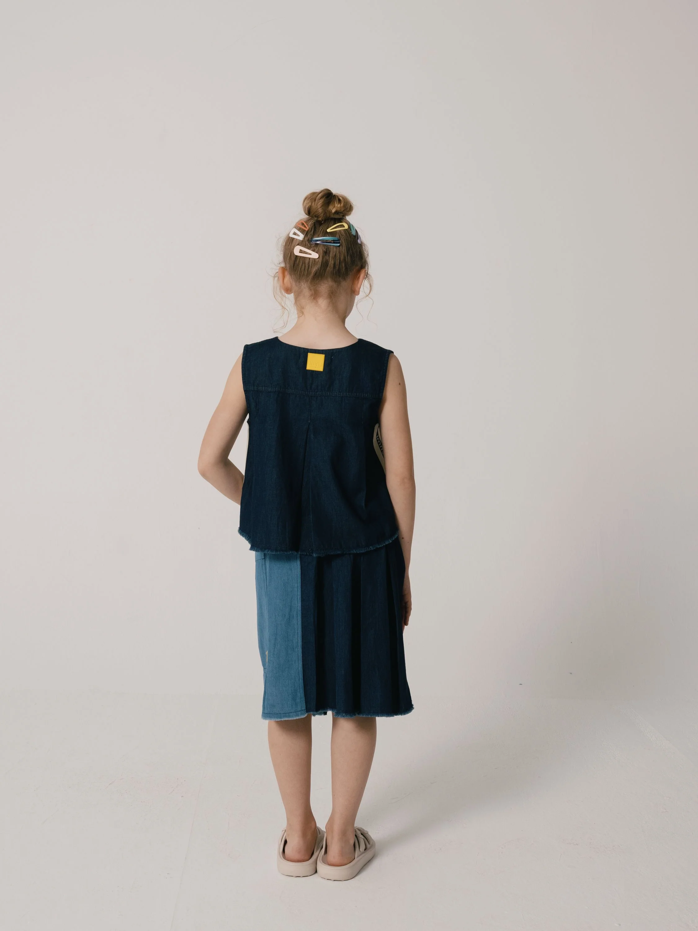 LMN3 Light Blue & Dark Blue Skirt No.36 - Image 2
