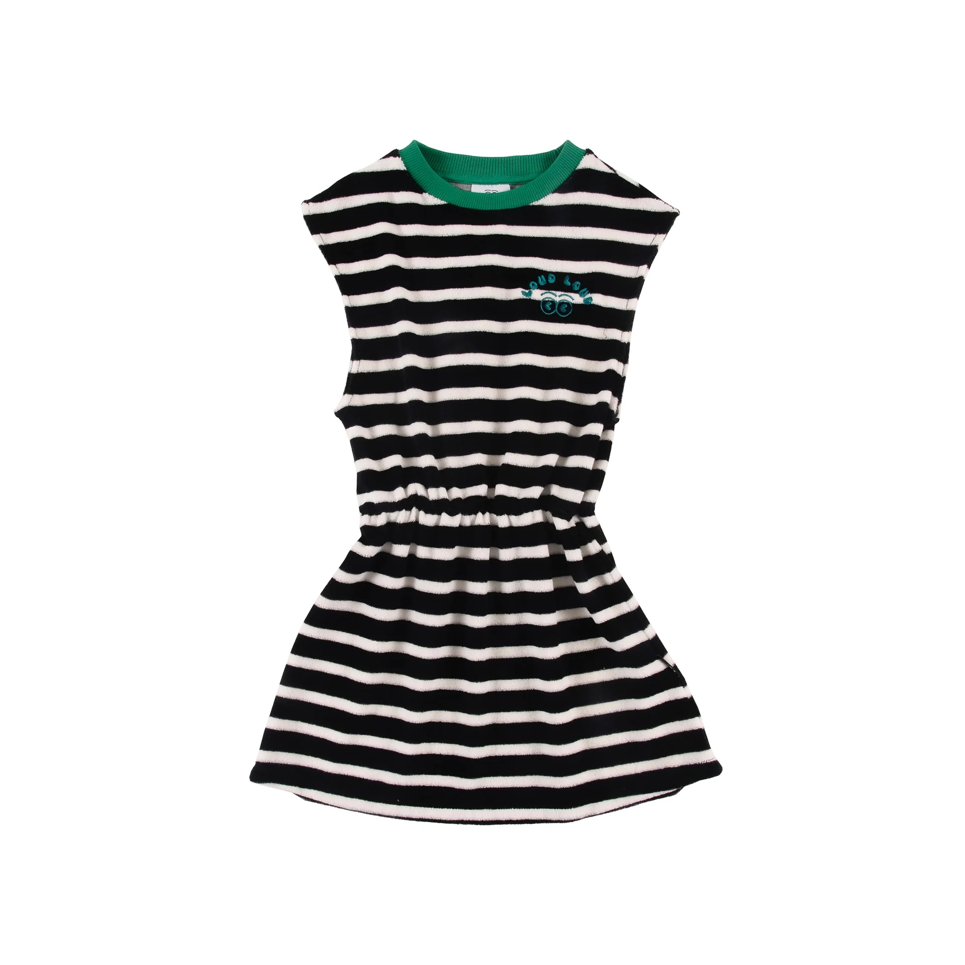 Loud Apparel Anthracite Stripe Dress Sleeveless (drop 2)