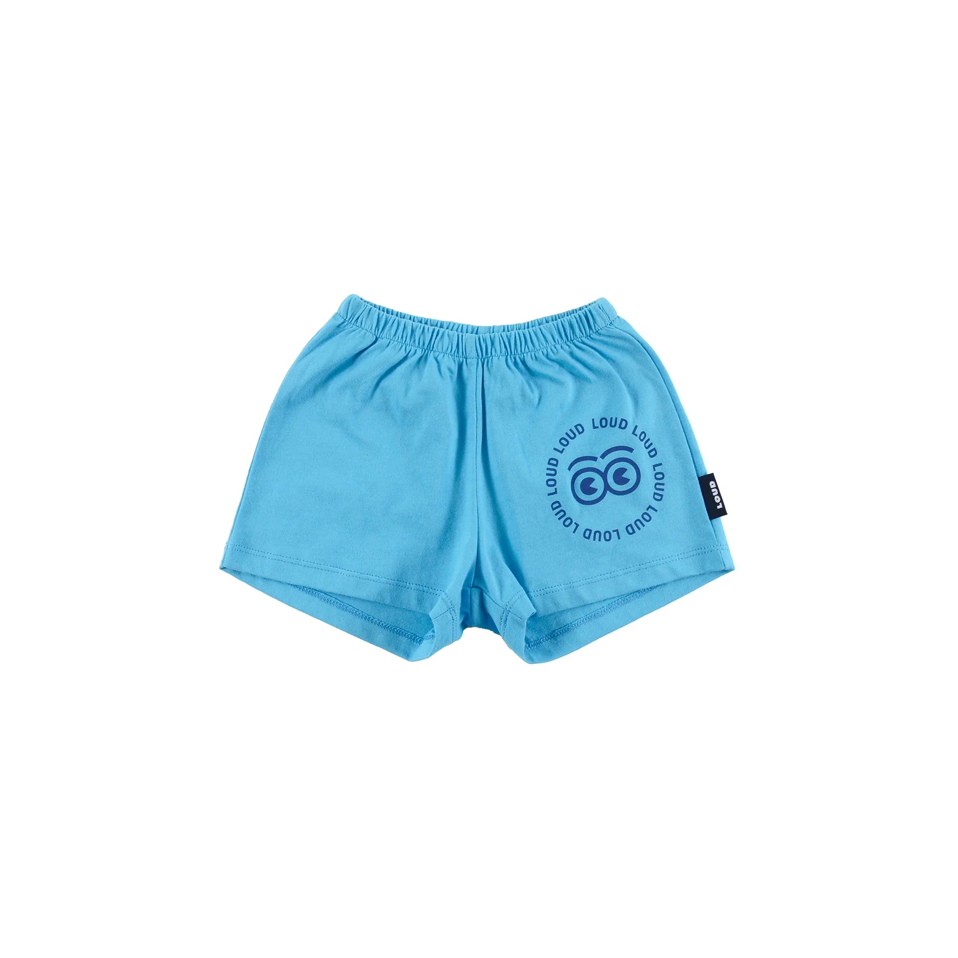 Loud Apparel Cyan Blue/Blue Print Baby Shorts