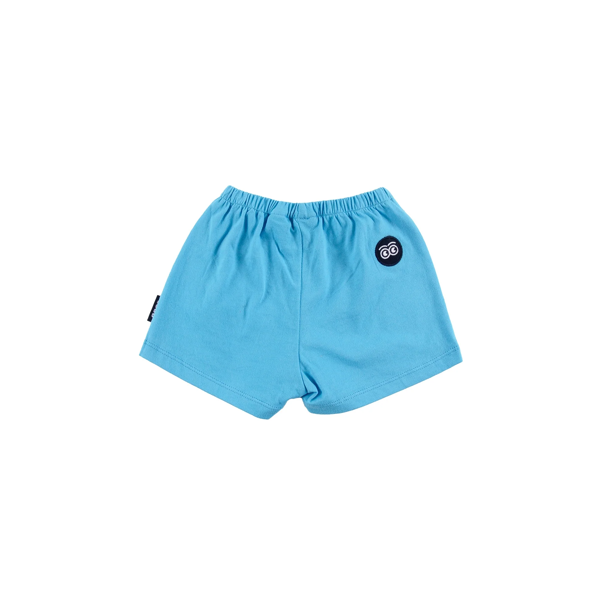 Loud Apparel Cyan Blue/Blue Print Baby Shorts - Image 2