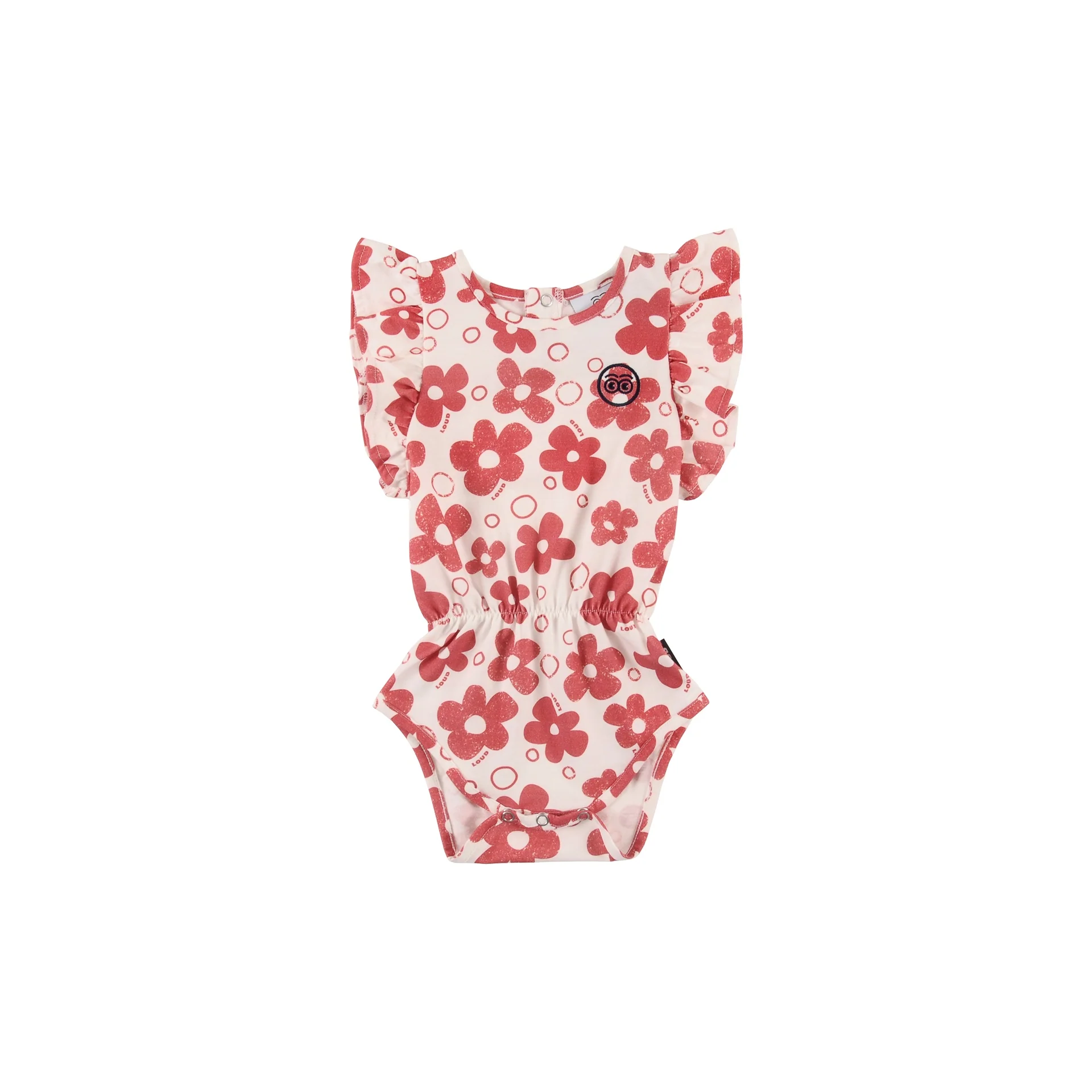 Loud Apparel Flower AOP Baby Girl Romper GBR01