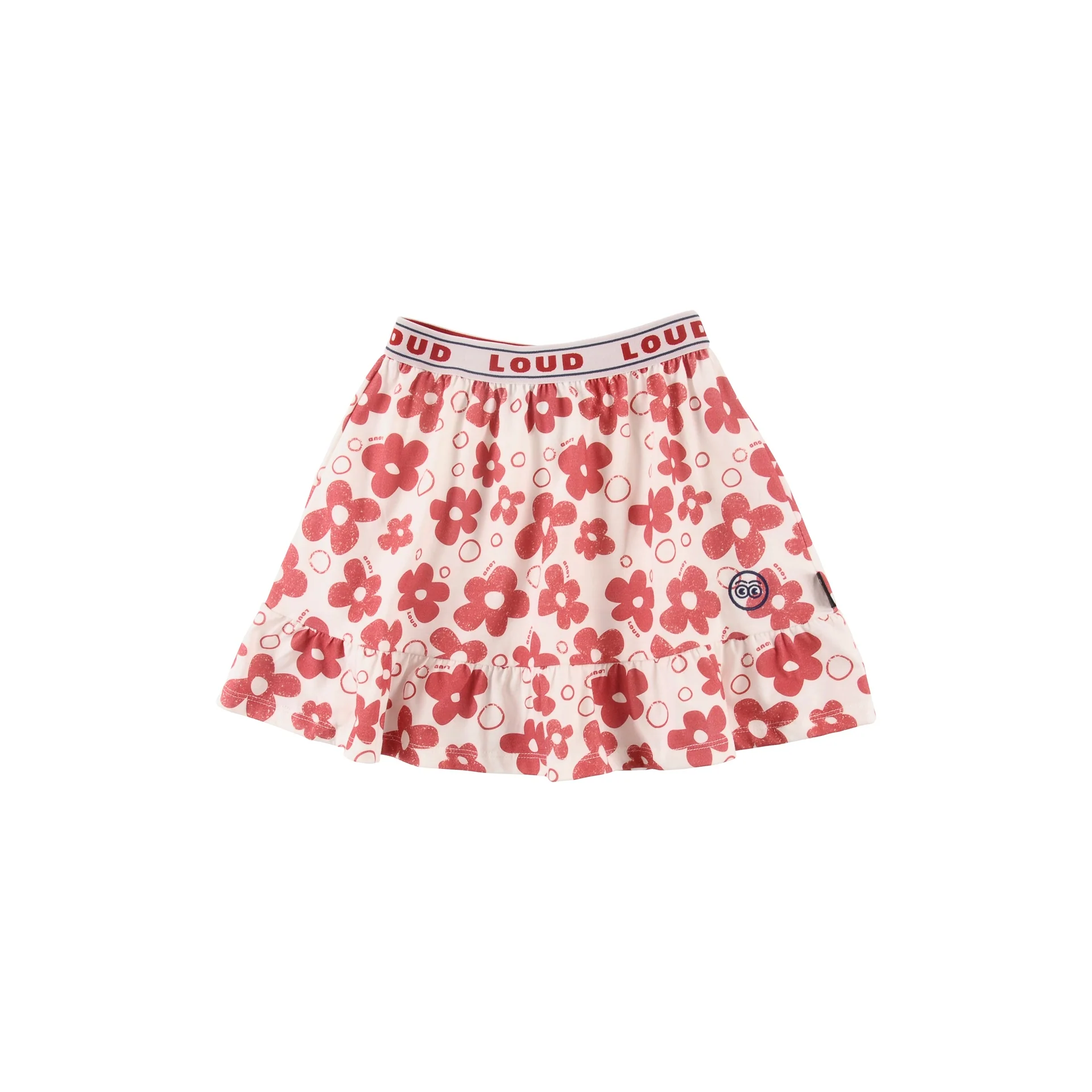 Loud Apparel Flower AOP Mini Skirt Ruffle (MINI SKIRT!)