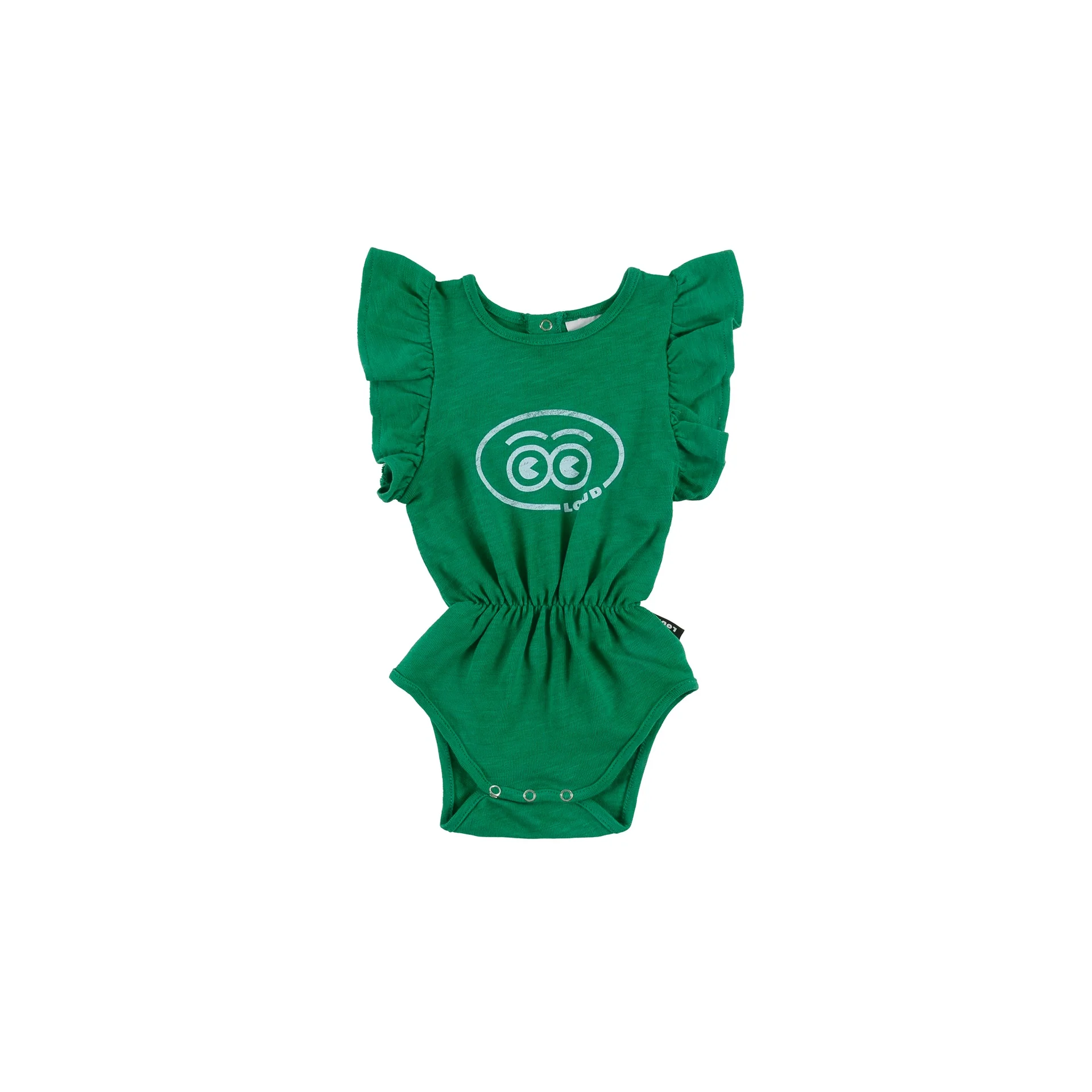 Loud Apparel Green Baby Girl Romper GBR05