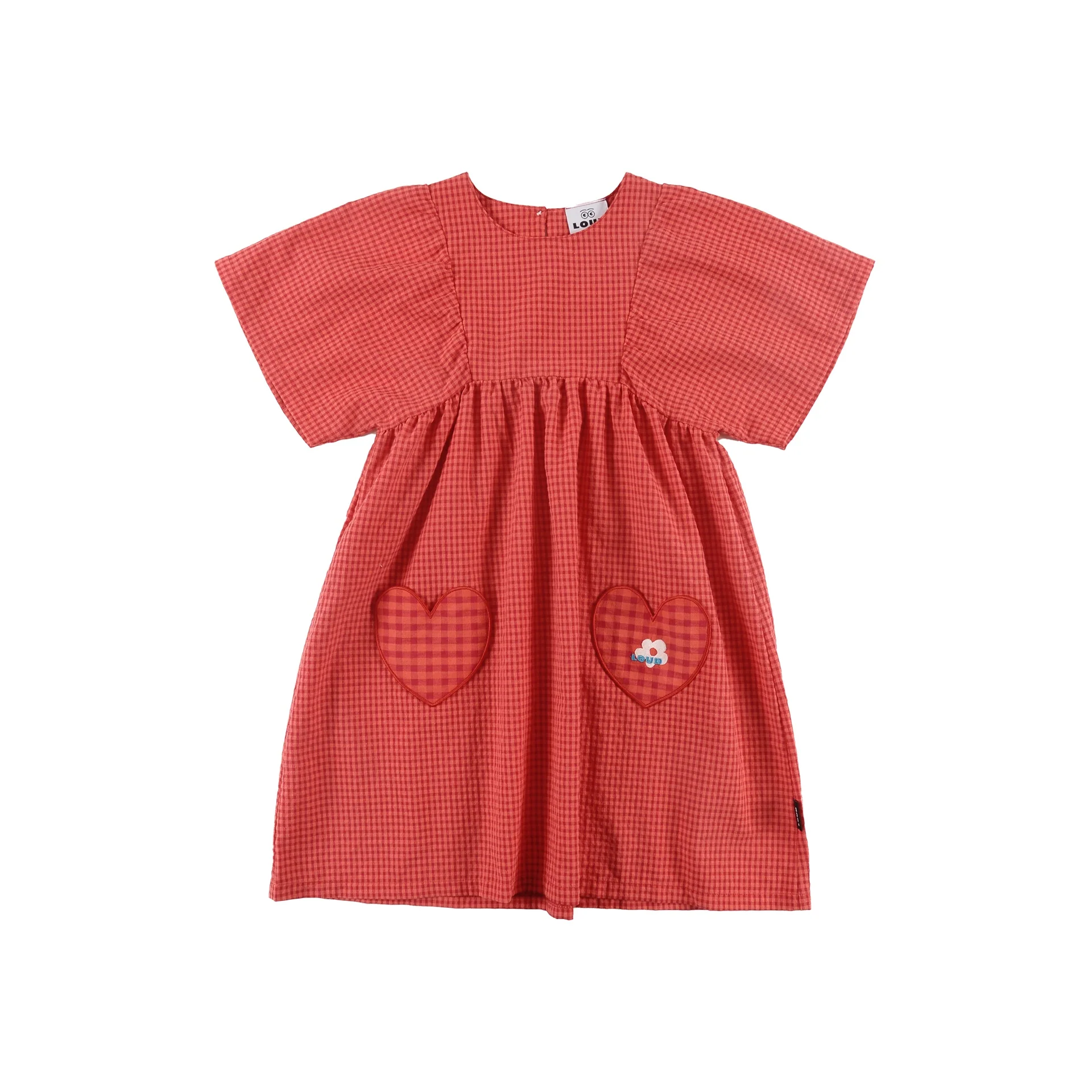 Loud Apparel Red Check Dress Loose Fit