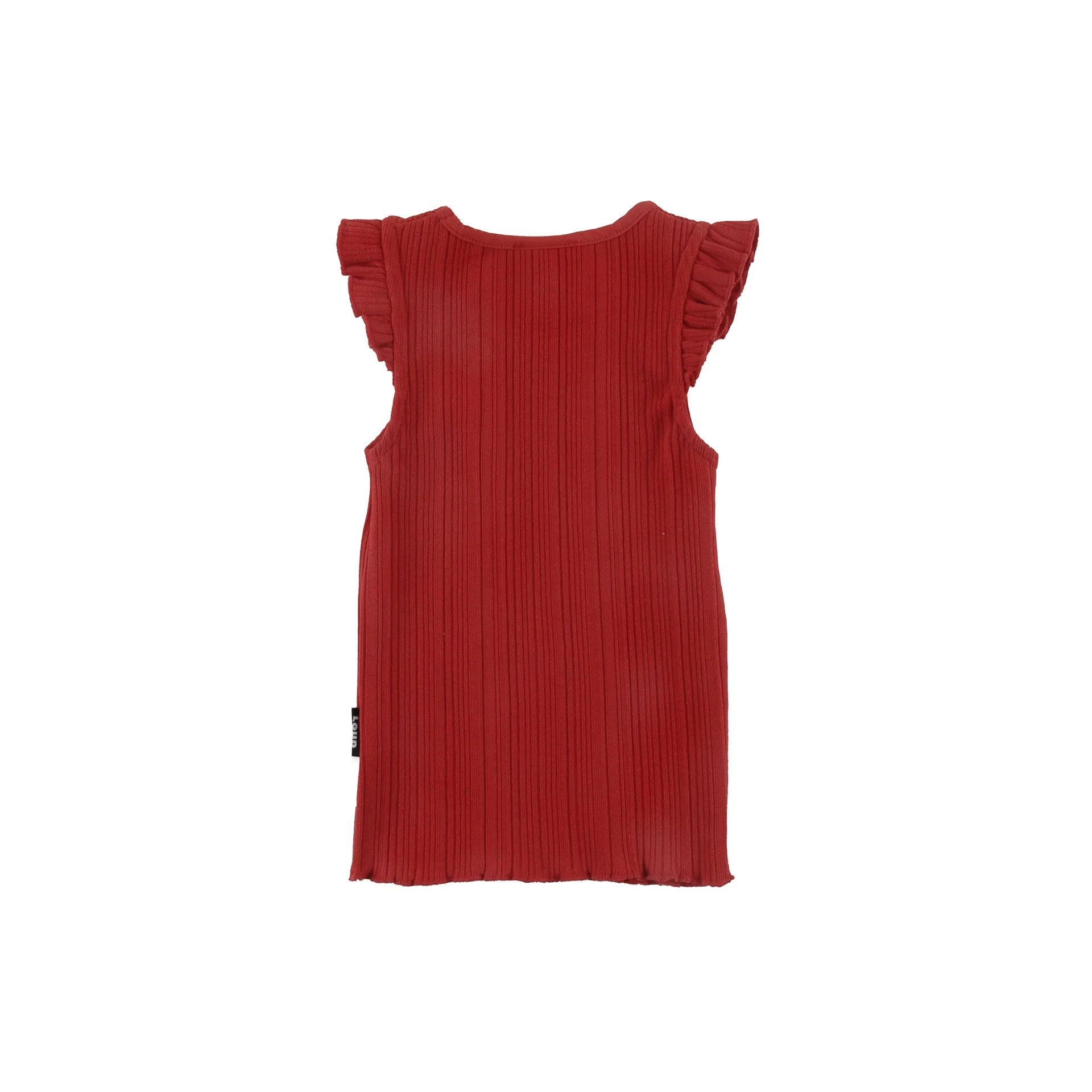 Loud Apparel Red Vest Ruffle Armhole/ Tank - Image 2
