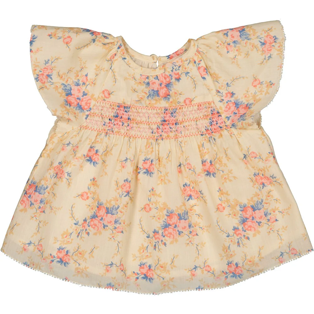 Louis Louise Cream Pepette Cotton Veil Bouquet Tunic - Image 2