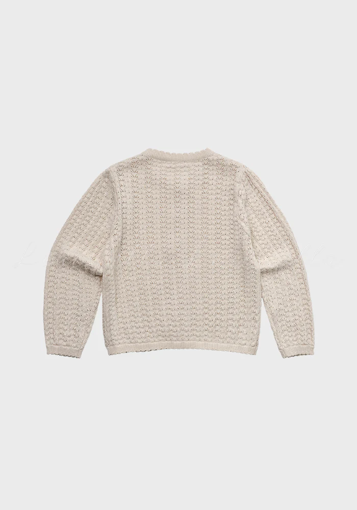 Louisiella Lavera Knit Cardigan Pale Beige - Image 2