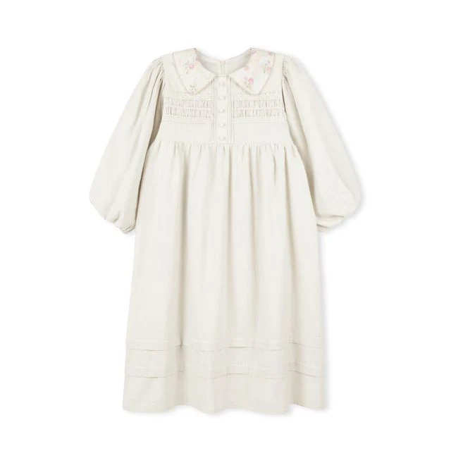 Madeleine Girls Floral Collar Dress - Ls