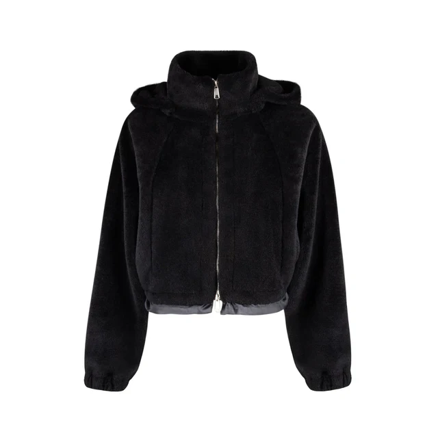 Manteau Jr Women's Black Fur Short / Long Coat - Image 3