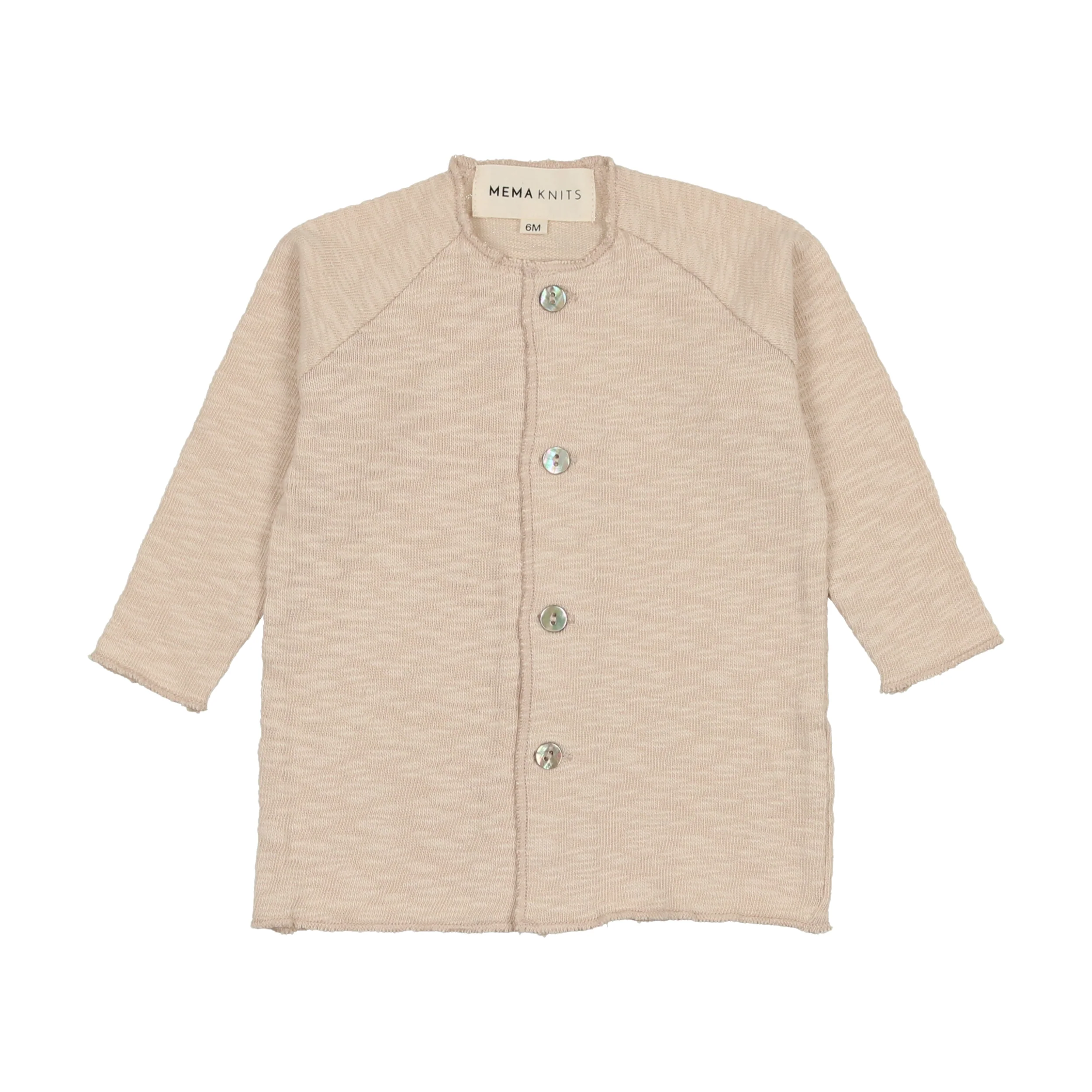 Mema Knits Pale Pink Cardigan