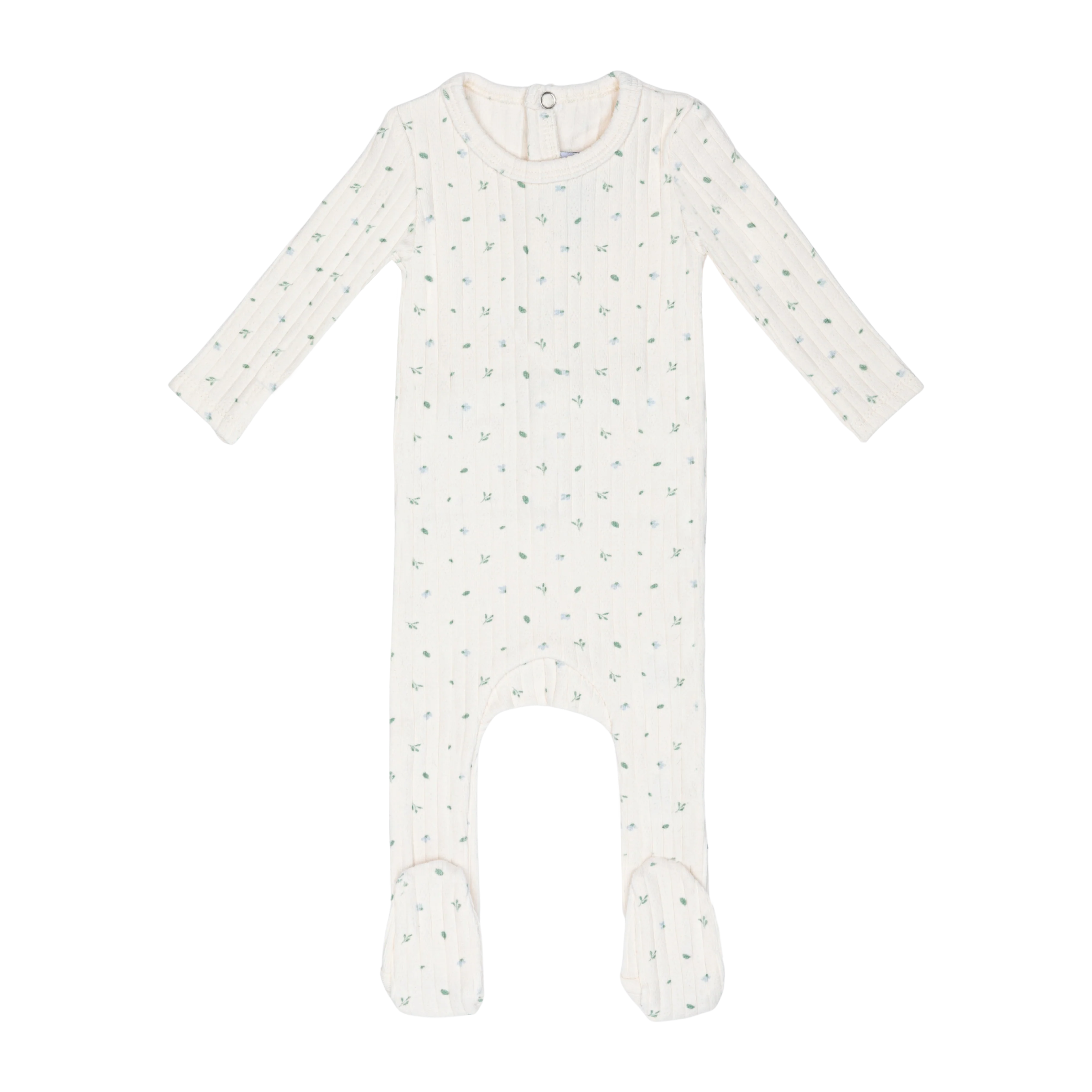 Minilabel Ivory Petal Pointelle Floral Footie-Boys
