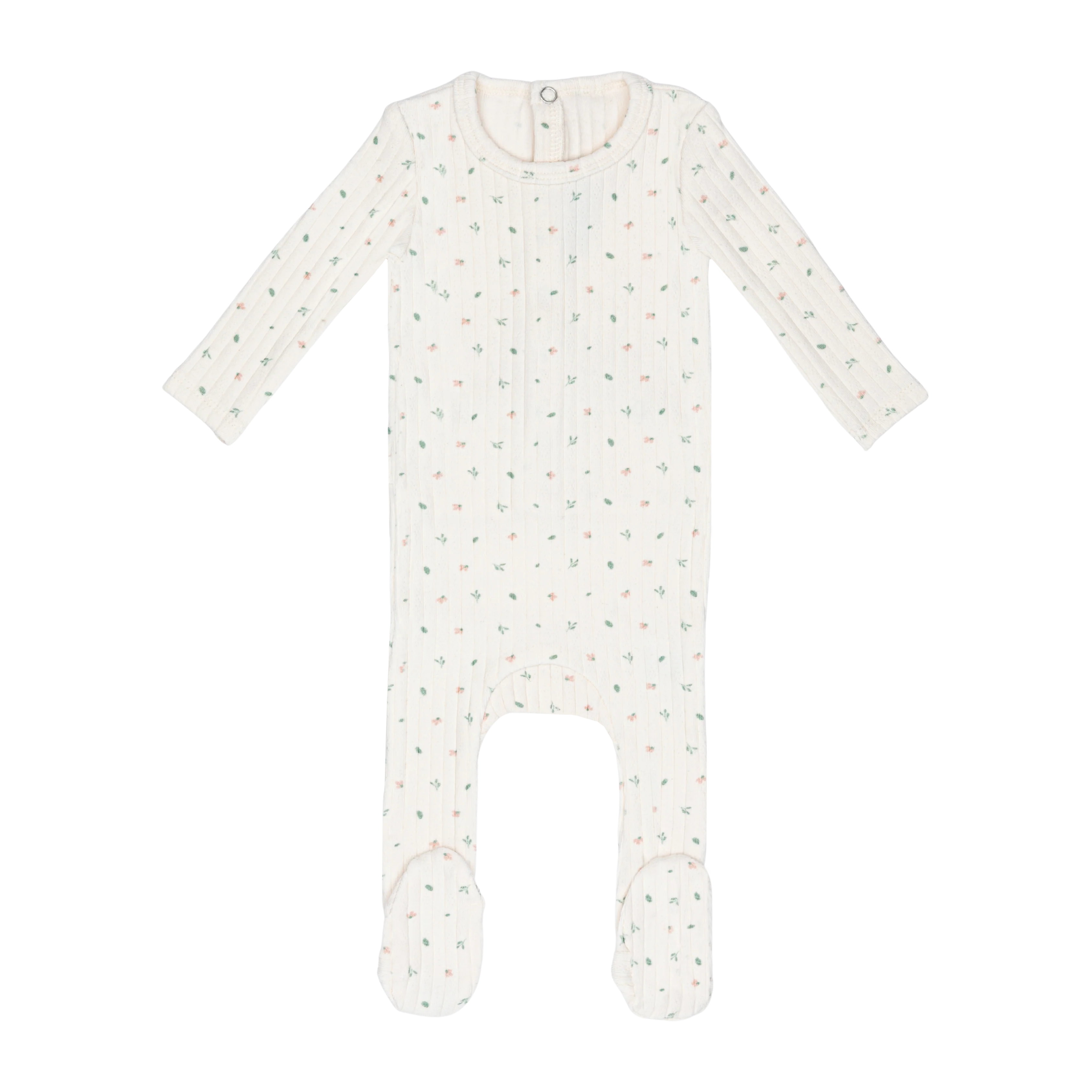 Minilabel Ivory Petal Pointelle Floral Footie-Girls