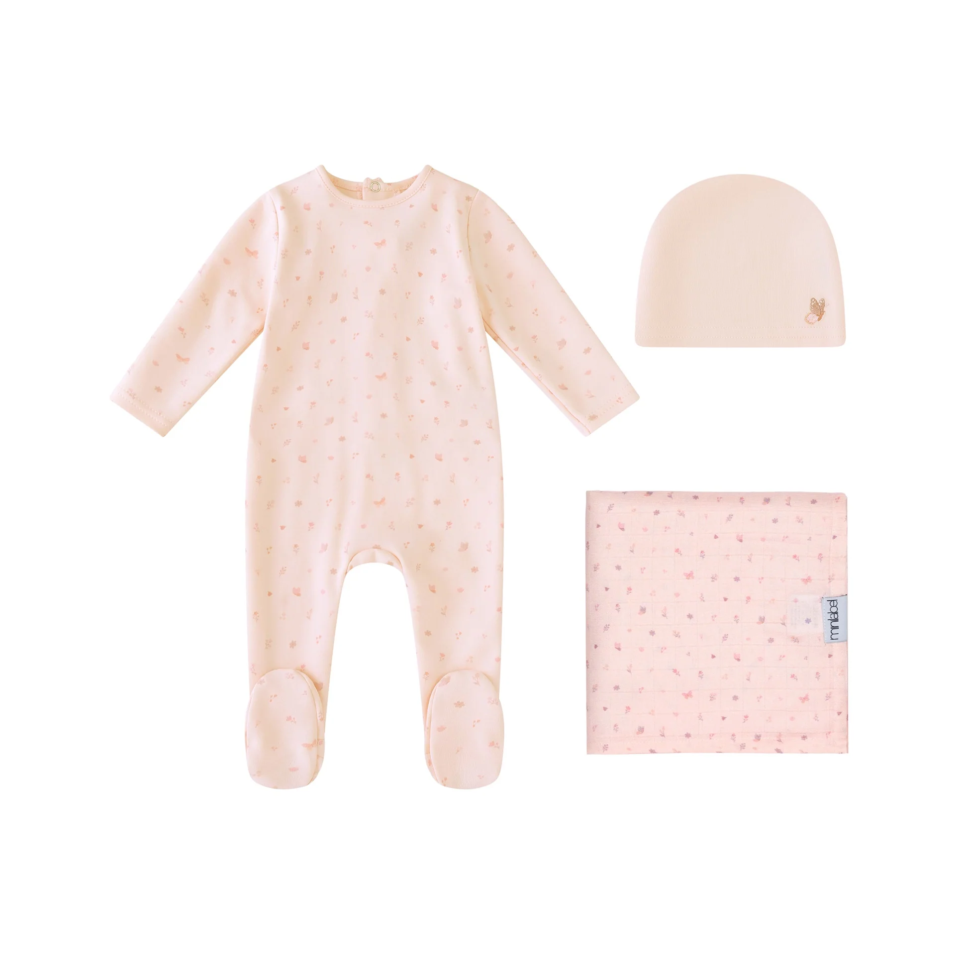 Minilabel Pink Butterfly All Over Print Set-Girls