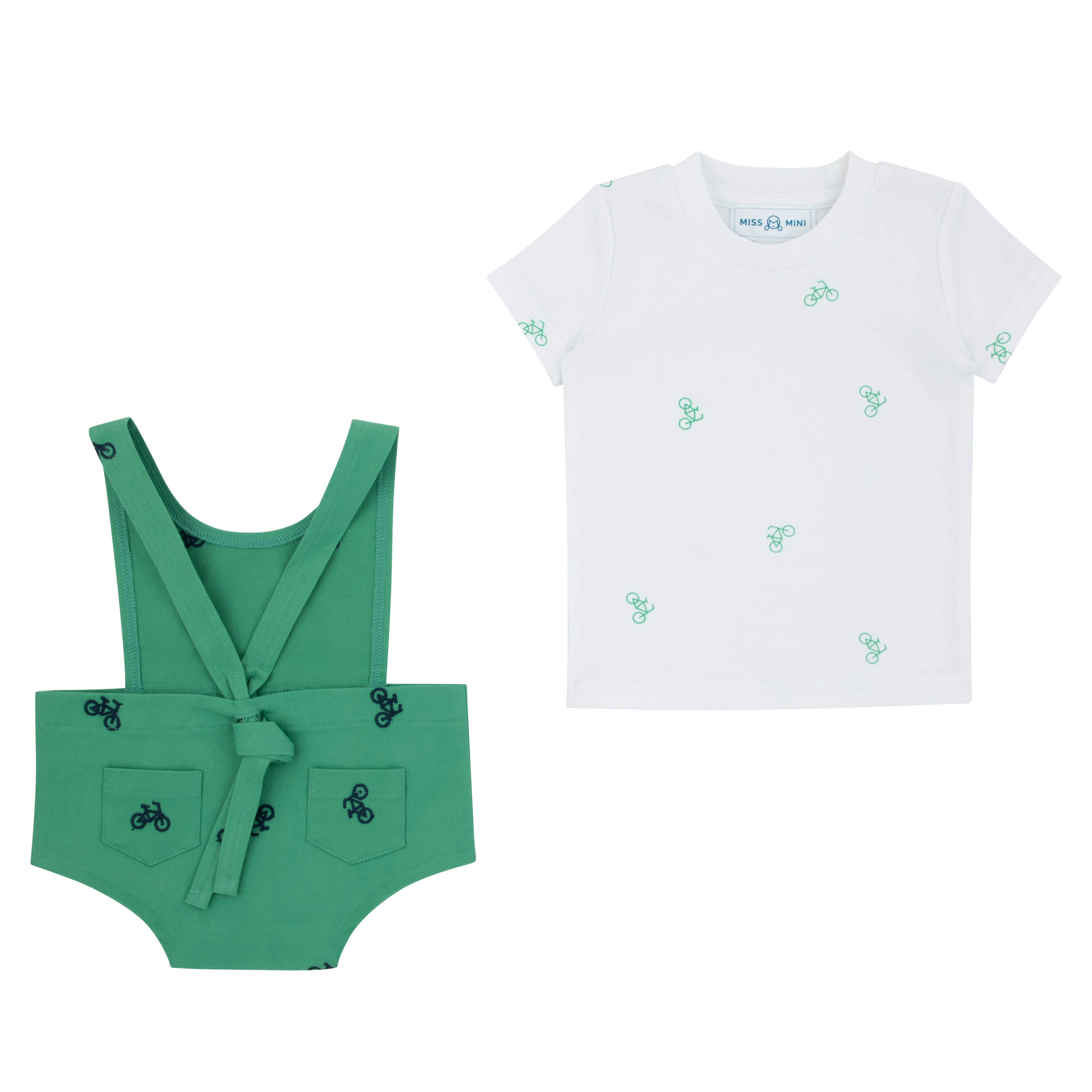 Miss Mini Bikes & Bows T-Shirt & Romper Set Boy - Image 2
