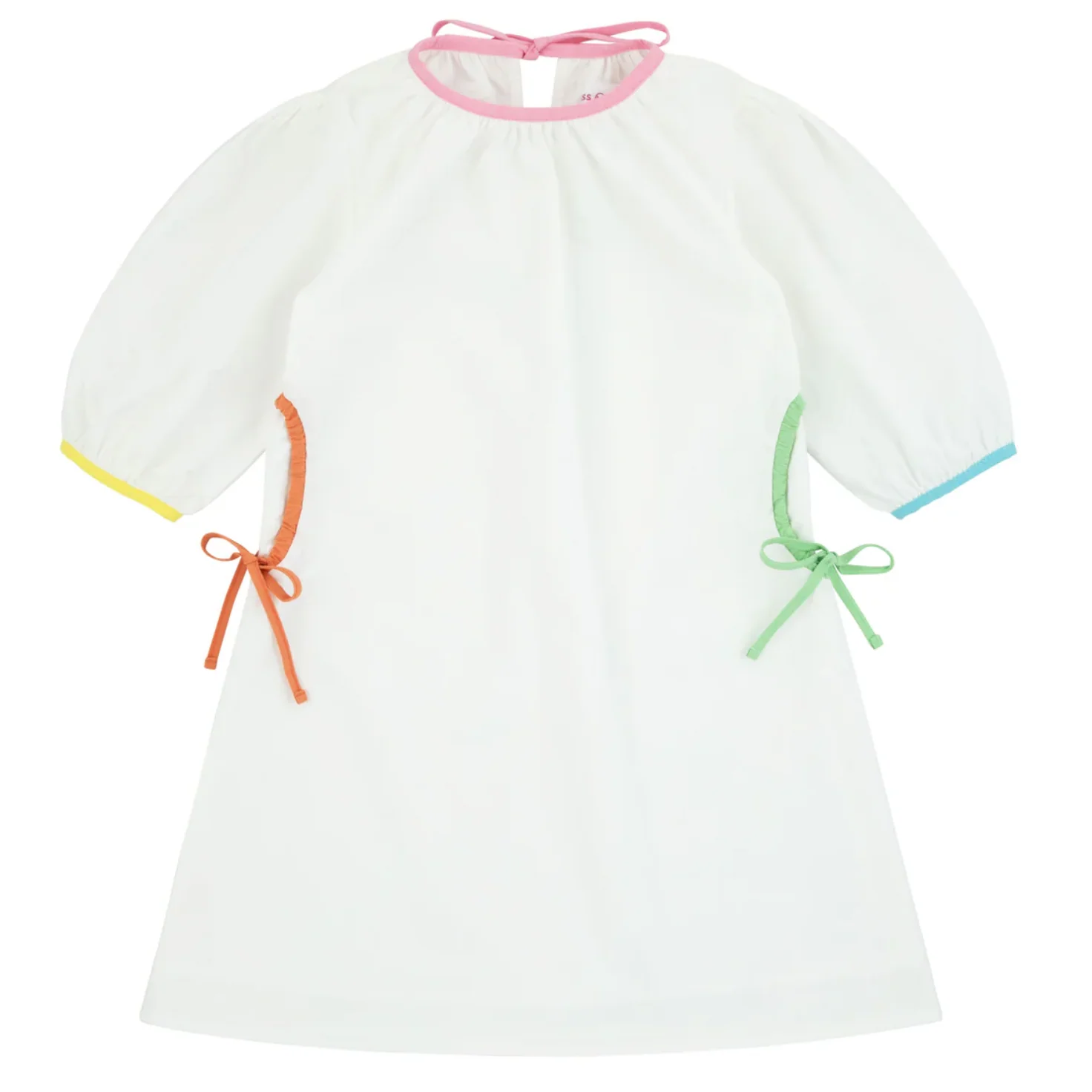Miss Mini White Color-Edge Dress
