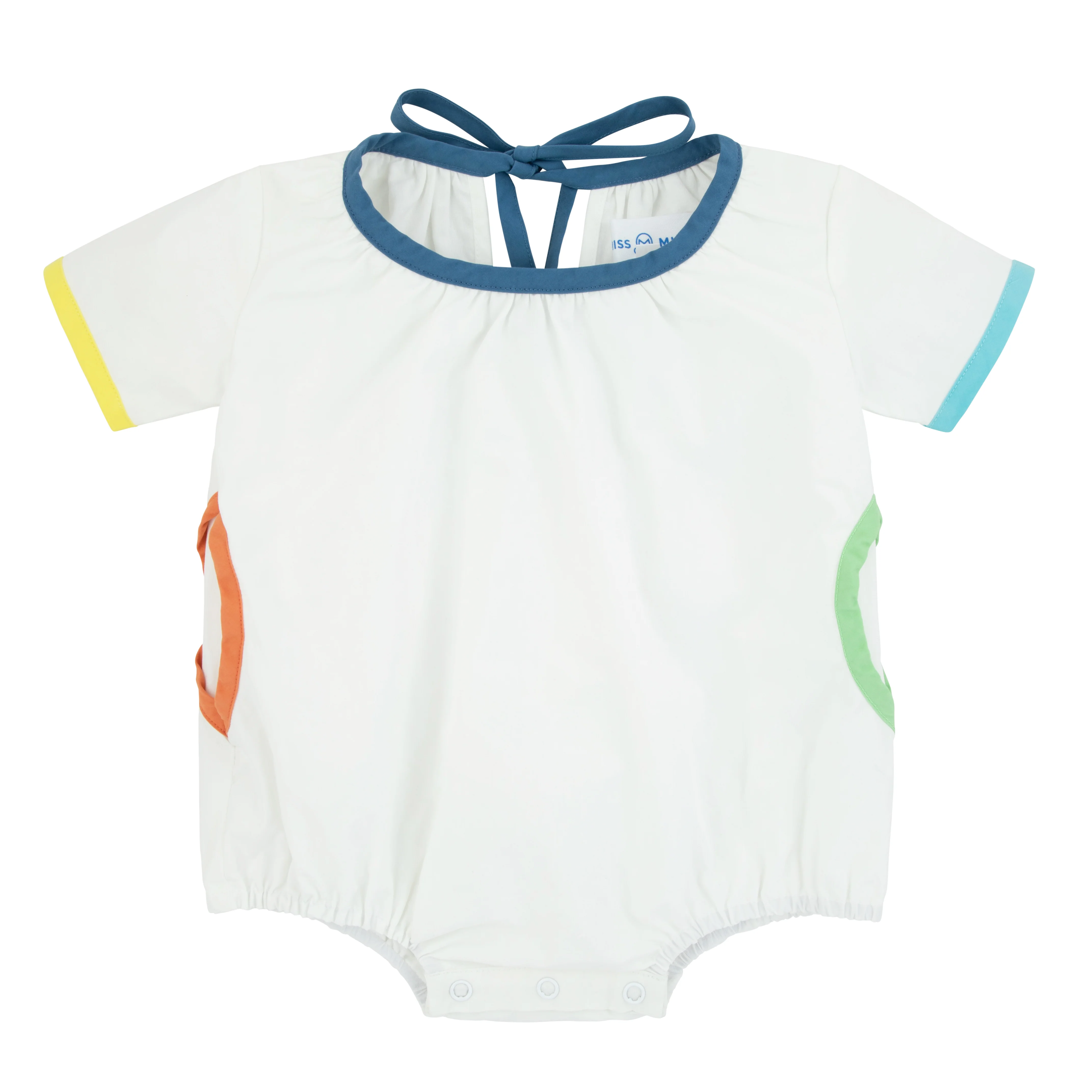 Miss Mini White Color-Edge Romper Boy