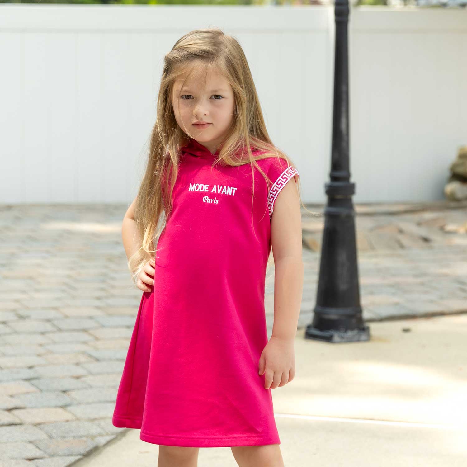 Mode Avant Paris Hot Pink Mode Hoodie Dress