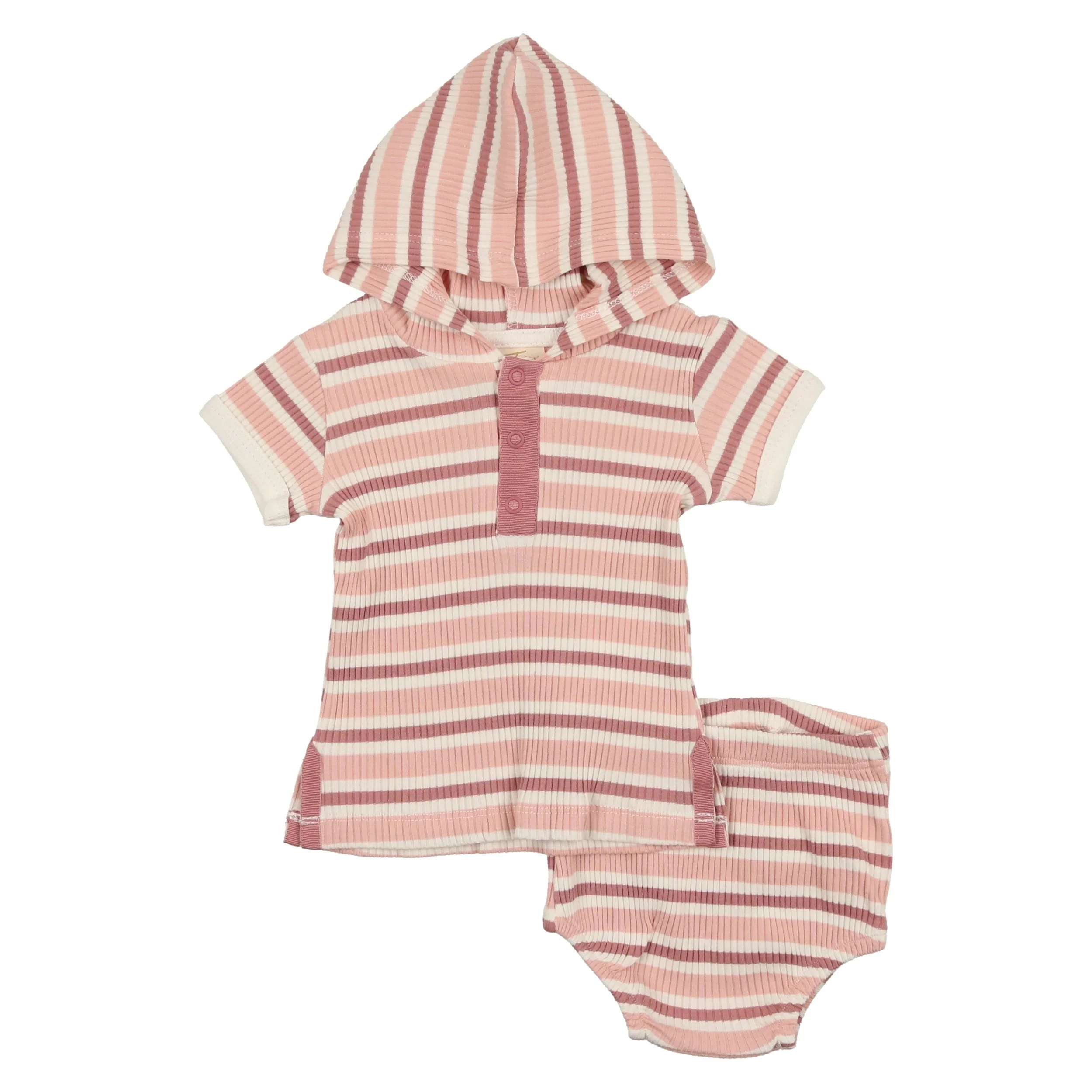 Mon Tresor Light & Dark Rose Stripes In A Snap Emsemble